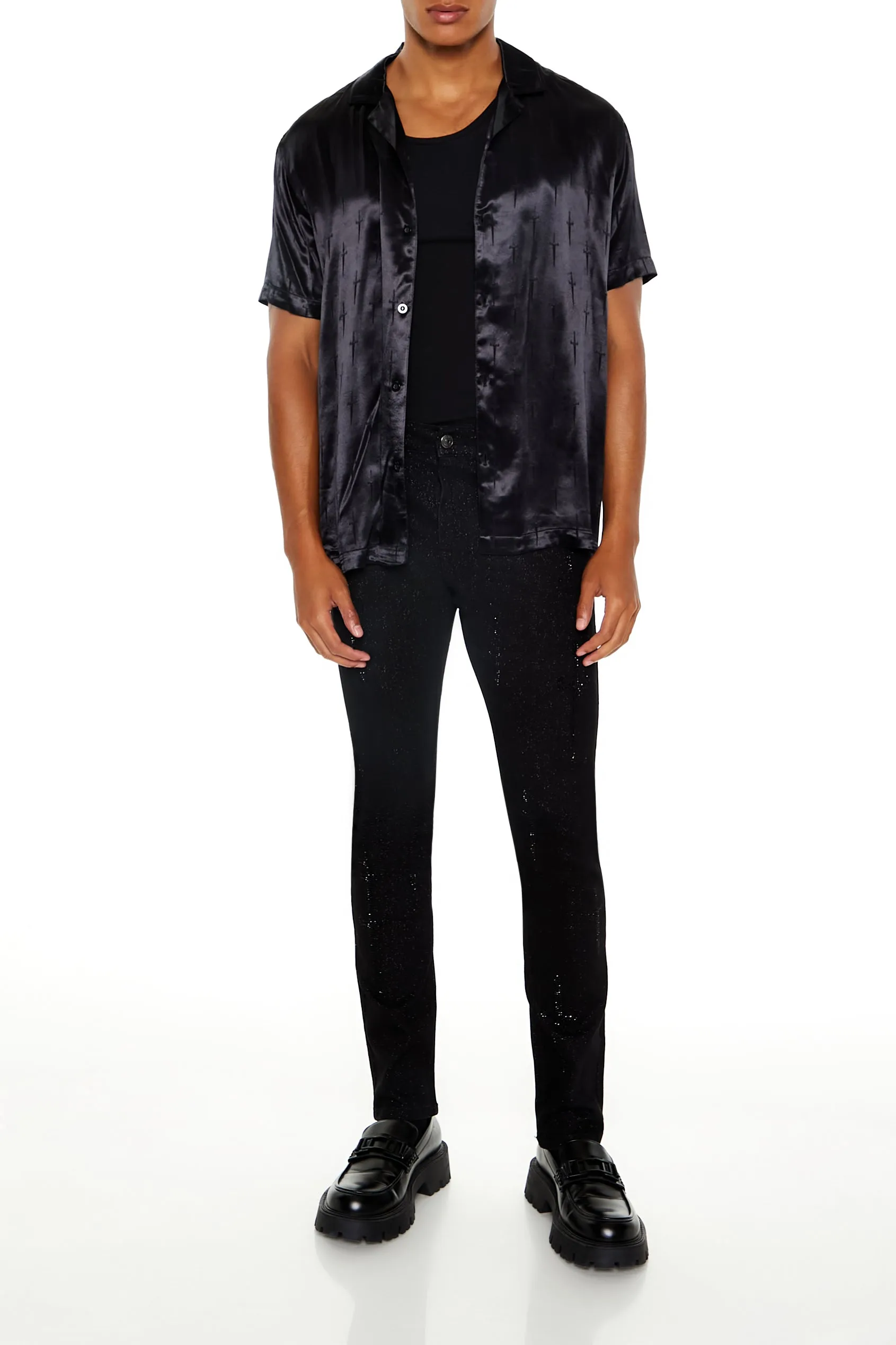 Jean ajusté avec fil métallisé sold by Urban Planet product image thumbnail 2