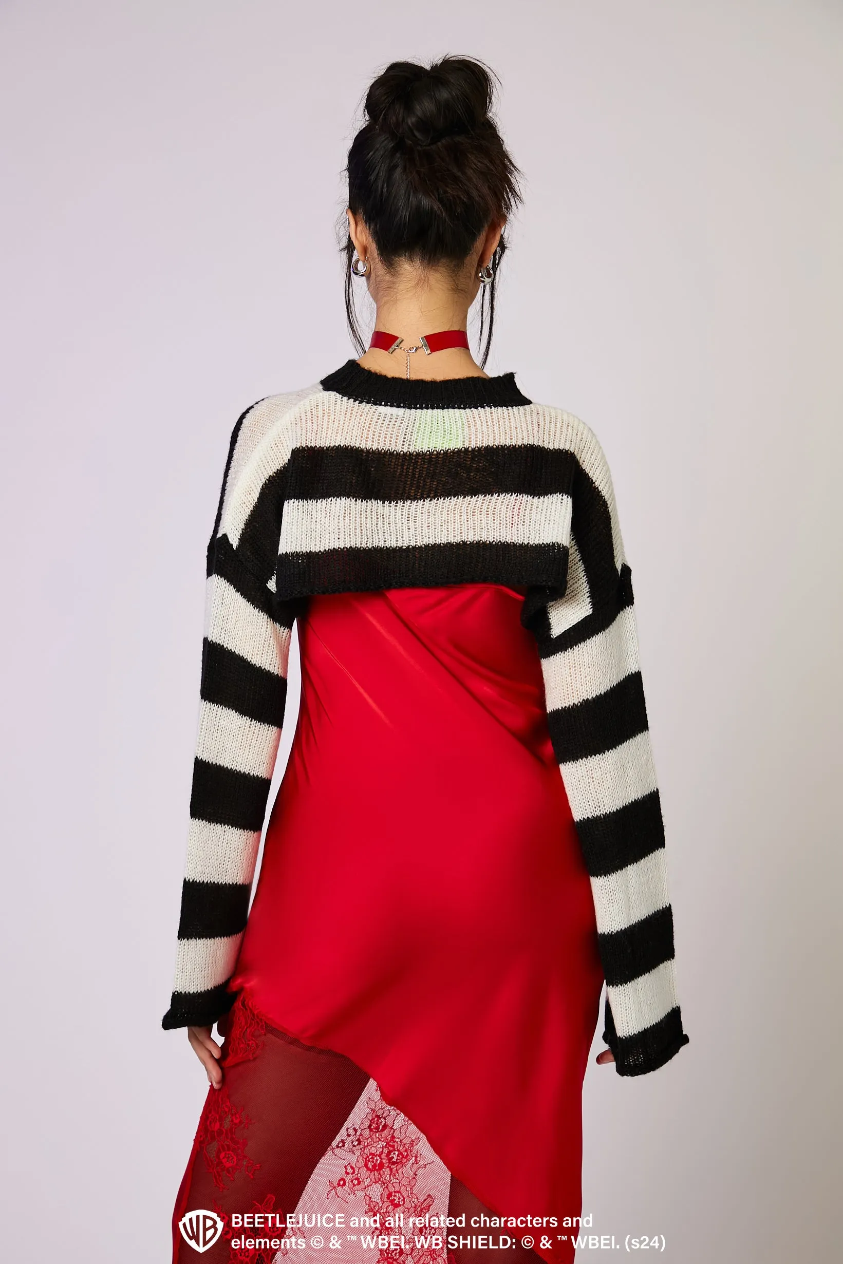 Boléro en tricot rayé à imprimé Beetlejuice sold by Urban Planet product image thumbnail 2