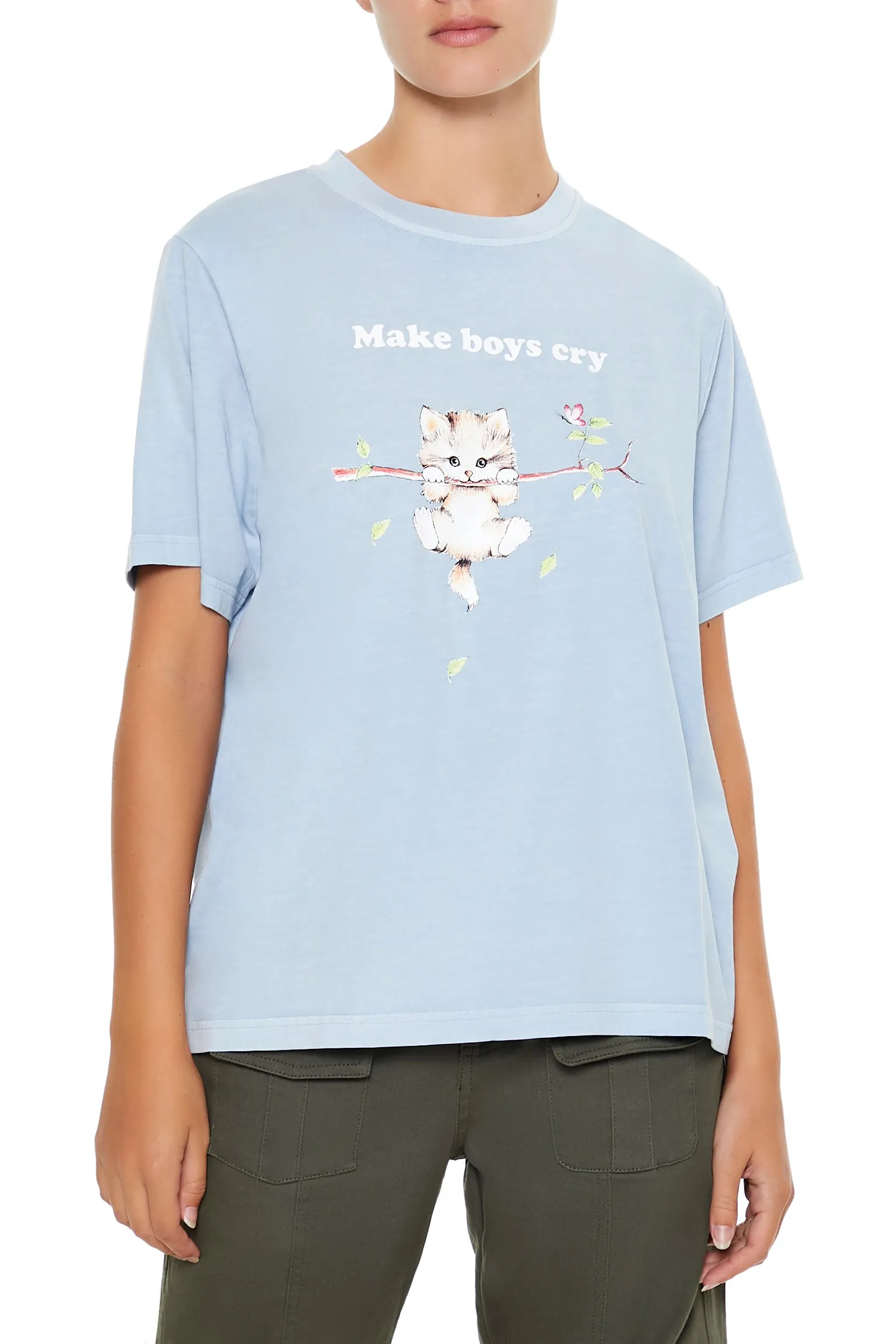 T-shirt à imprimé Make Boys Cry sold by Urban Planet