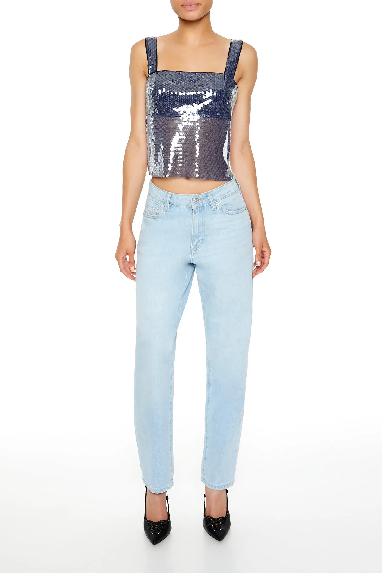 Sequin Tie Back Tank sold by Urban Planet product image thumbnail 2