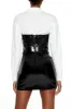 Faux Patent Leather Underbust Corset sold by Urban Planet