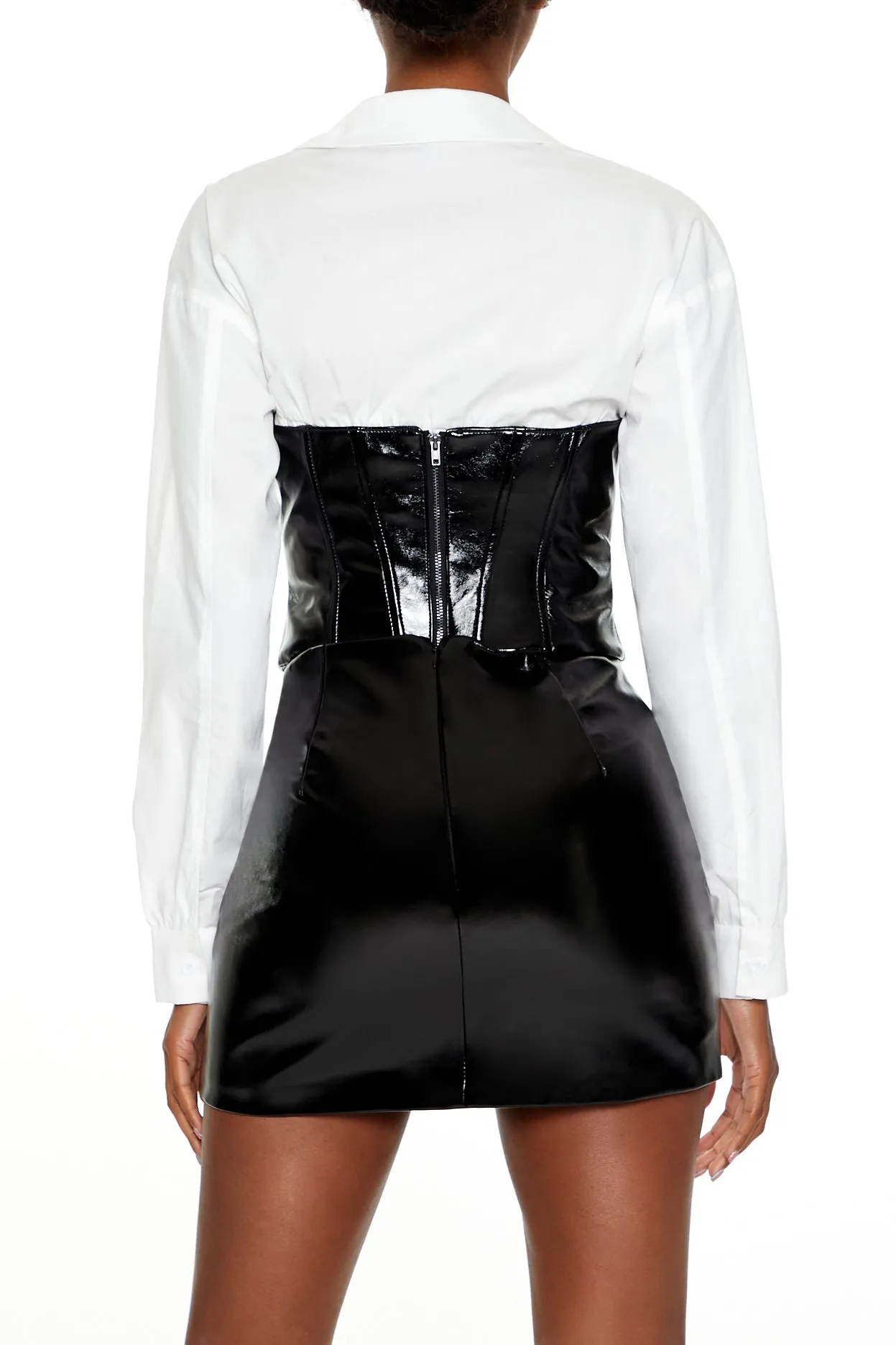 Faux Patent Leather Underbust Corset sold by Urban Planet product image thumbnail 3