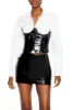 Faux Patent Leather Underbust Corset sold by Urban Planet
