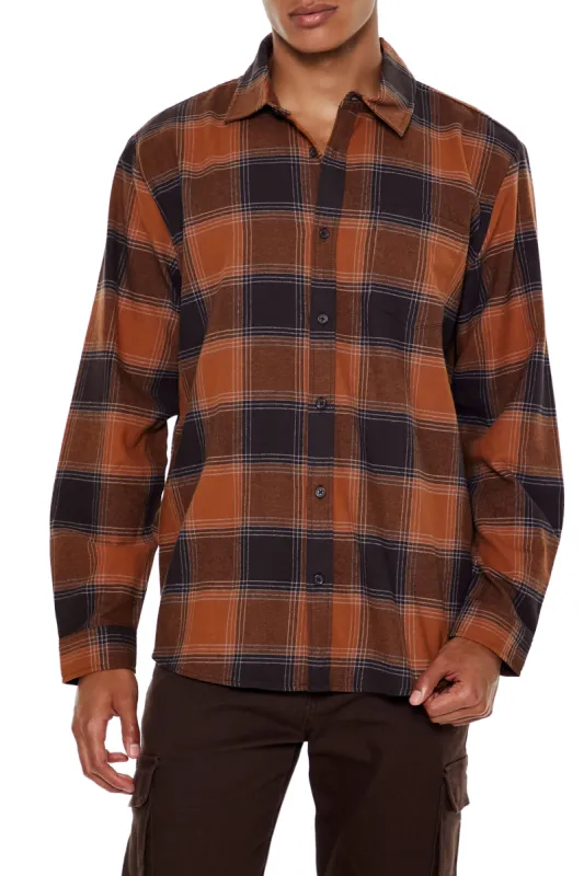 Plaid Flannel Button-Up Top sold by Urban Planet