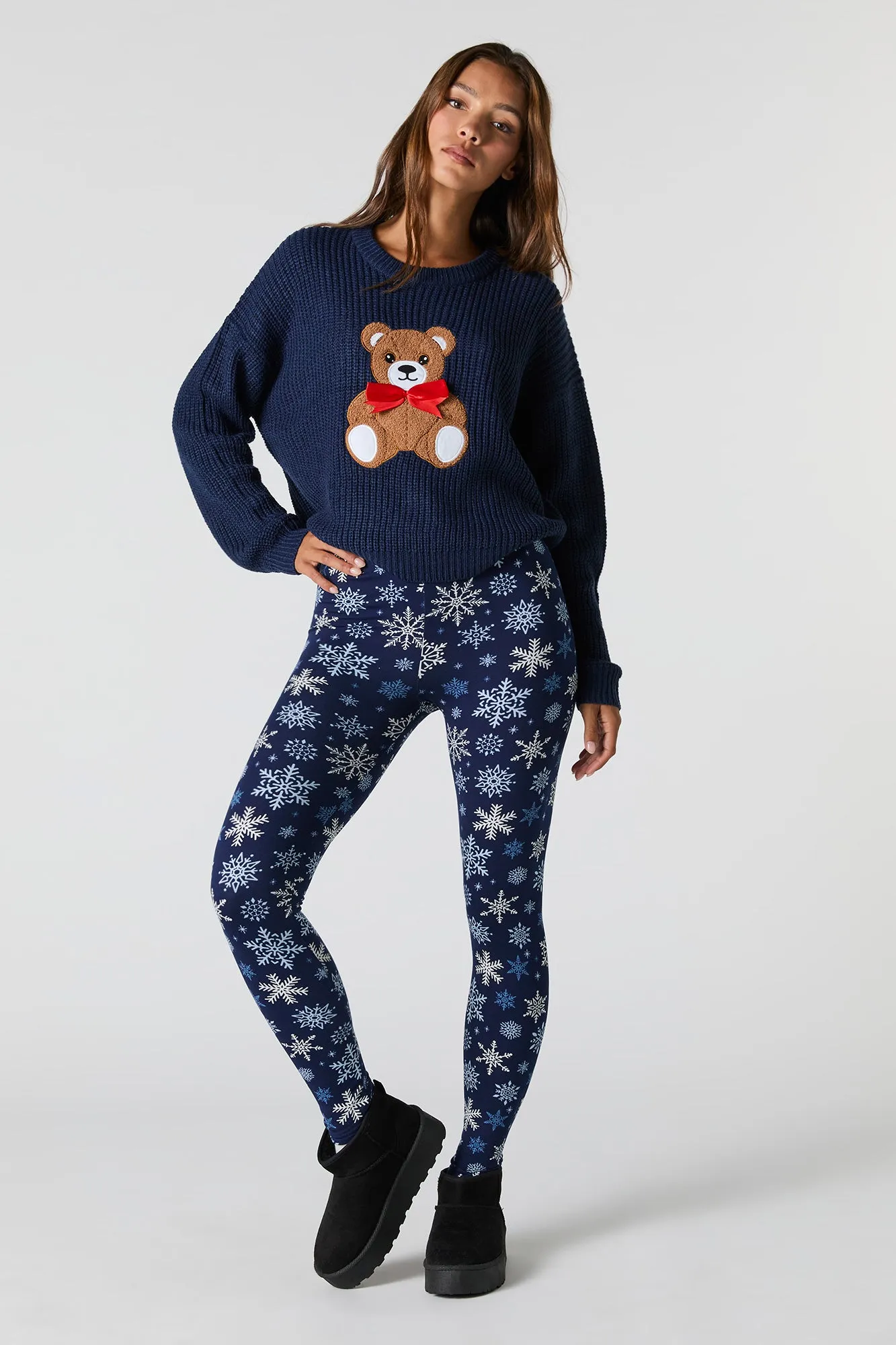 Legging en molleton doux avec imprimé sold by Urban Planet product image thumbnail 4