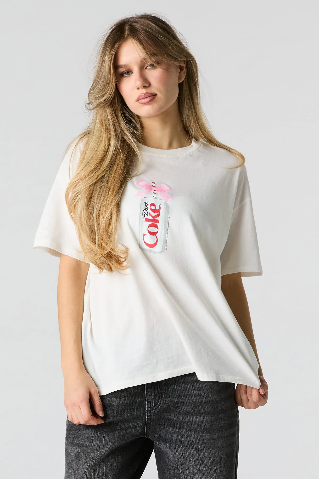 T-shirt de coupe garçonne à imprimé Diet Coke sold by Urban Planet