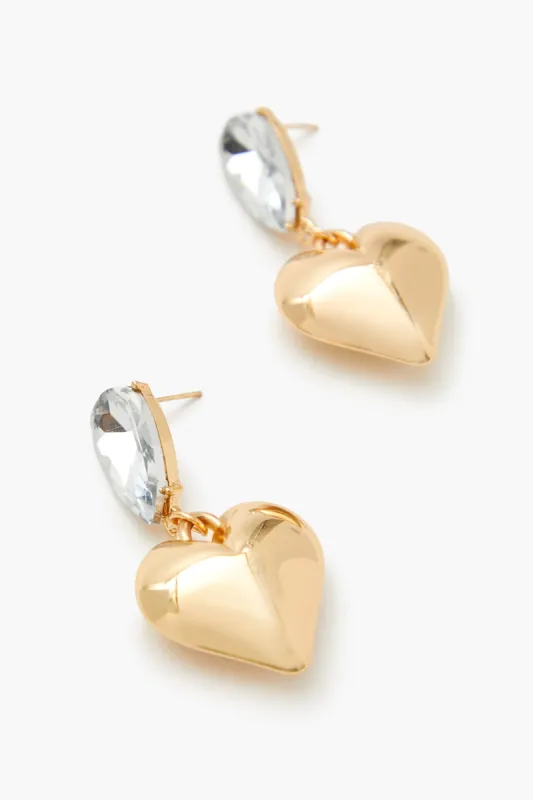 Boucles d'oreille en fausse pierre précieuse en cœur sold by Urban Planet