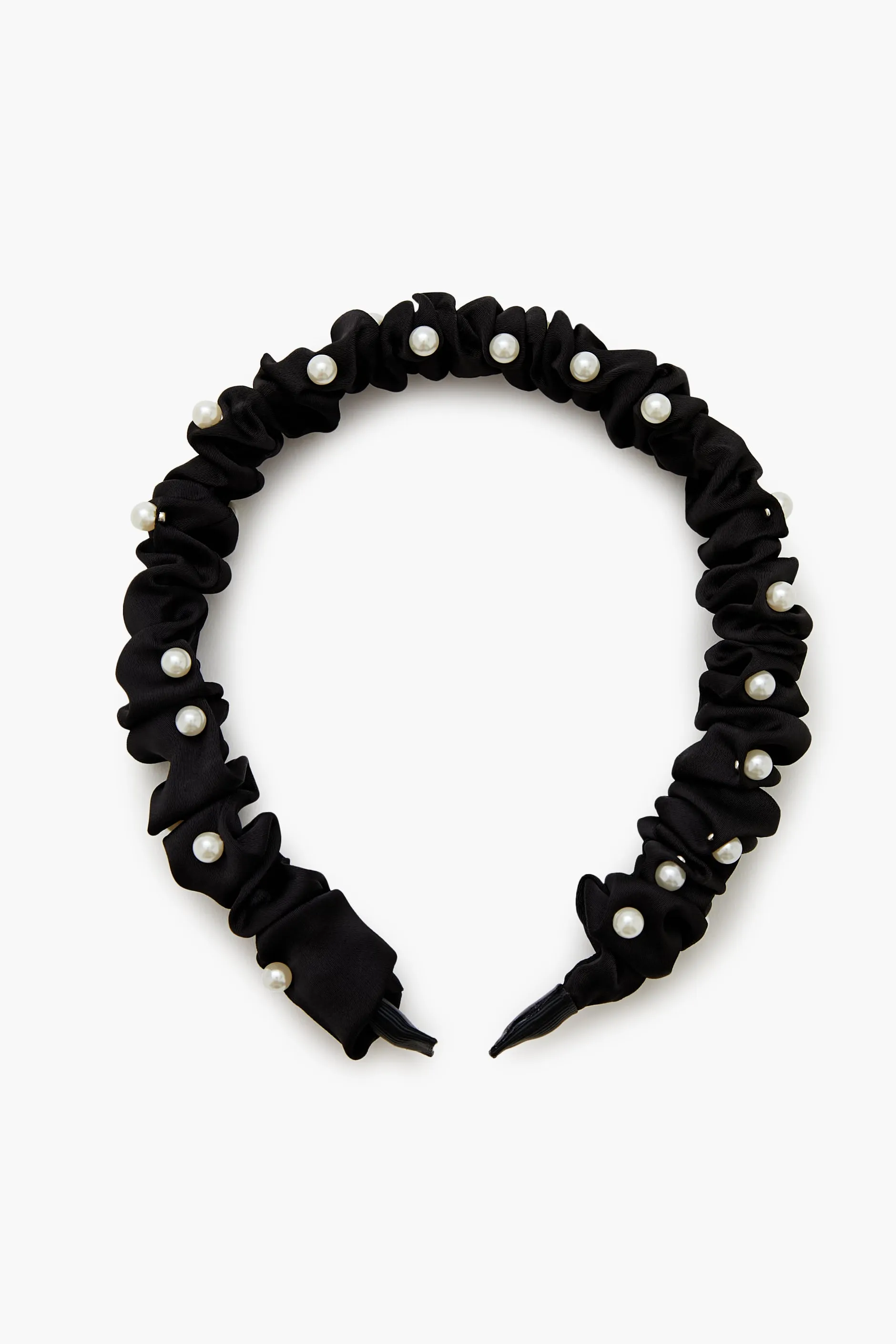 Ruched Faux Pearl Headband sold by Urban Planet