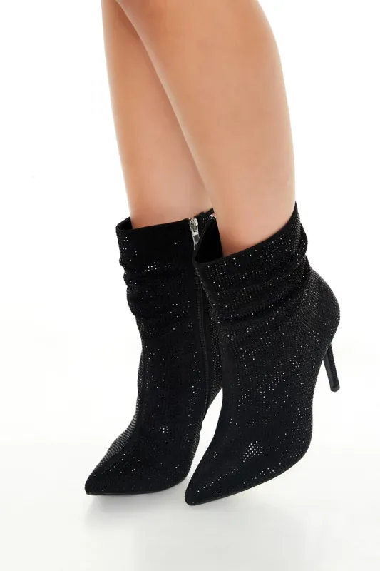 Bottillons stiletto avec pierres du Rhin sold by Urban Planet