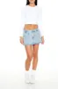 Pleated Denim Mini Skirt sold by Urban Planet