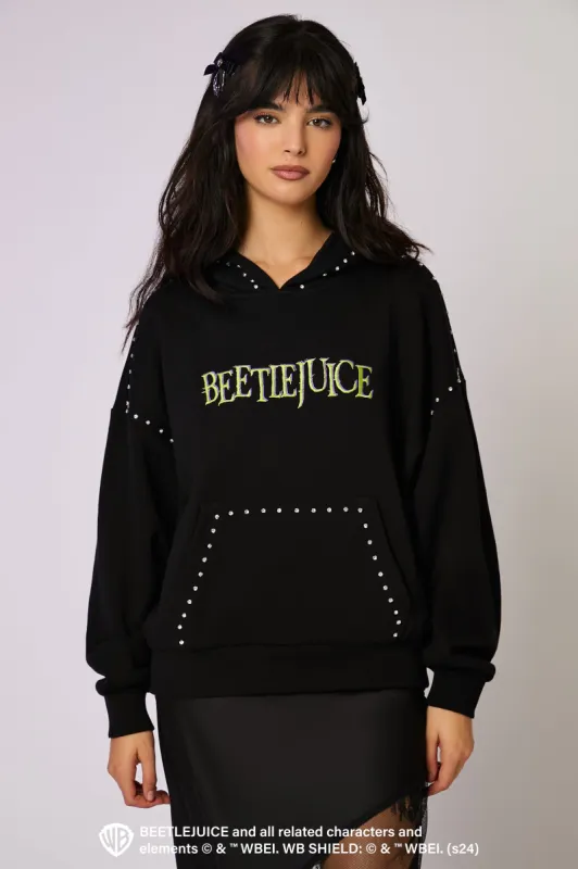 Beetlejuice Rhinestone Hoodie made by Forever 21
