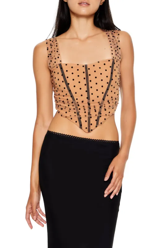 Polka Dot Corset Top sold by Urban Planet