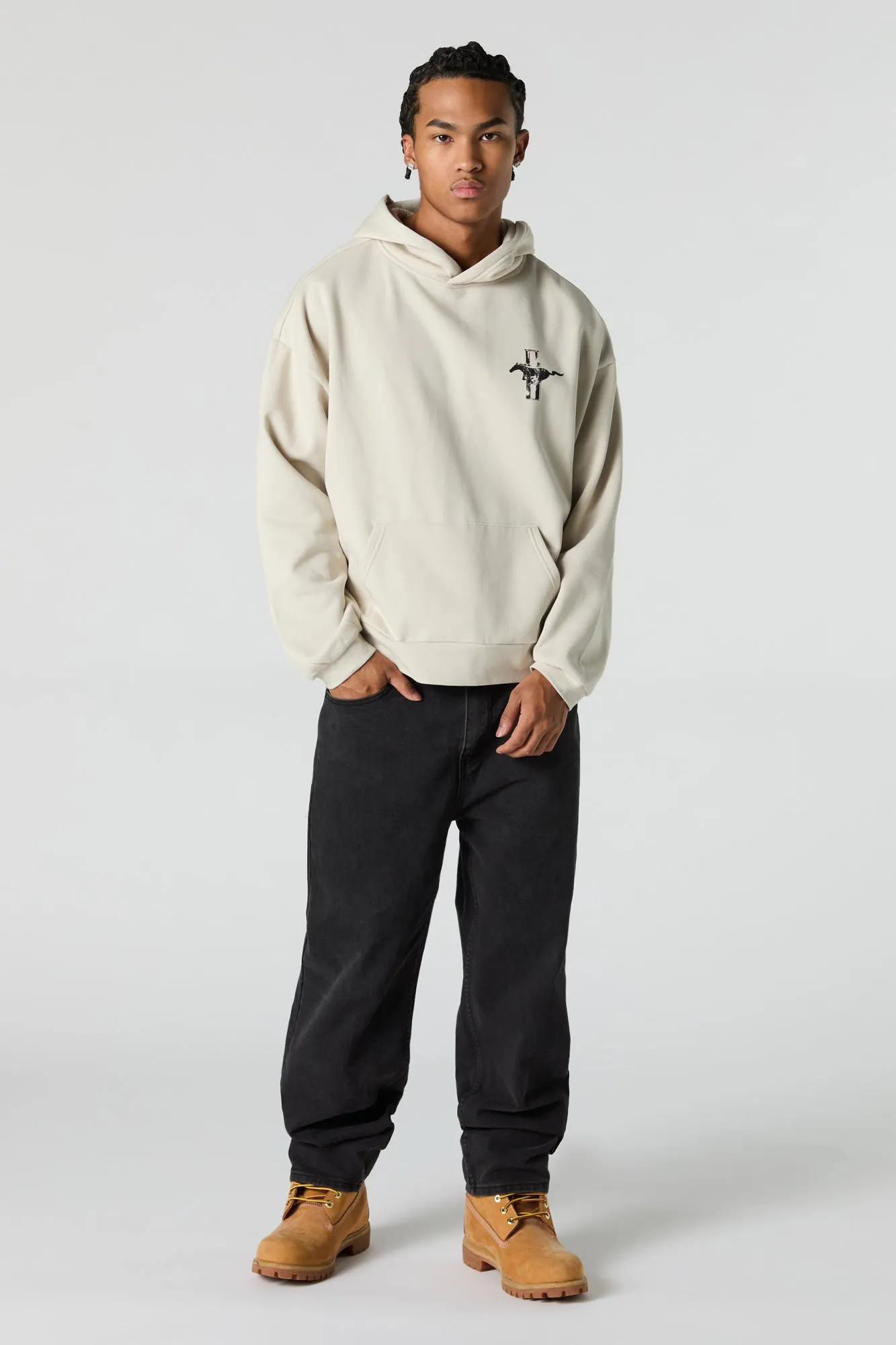 Ford Mustang Graphic Fleece Hoodie sold by Urban Planet product image thumbnail 3