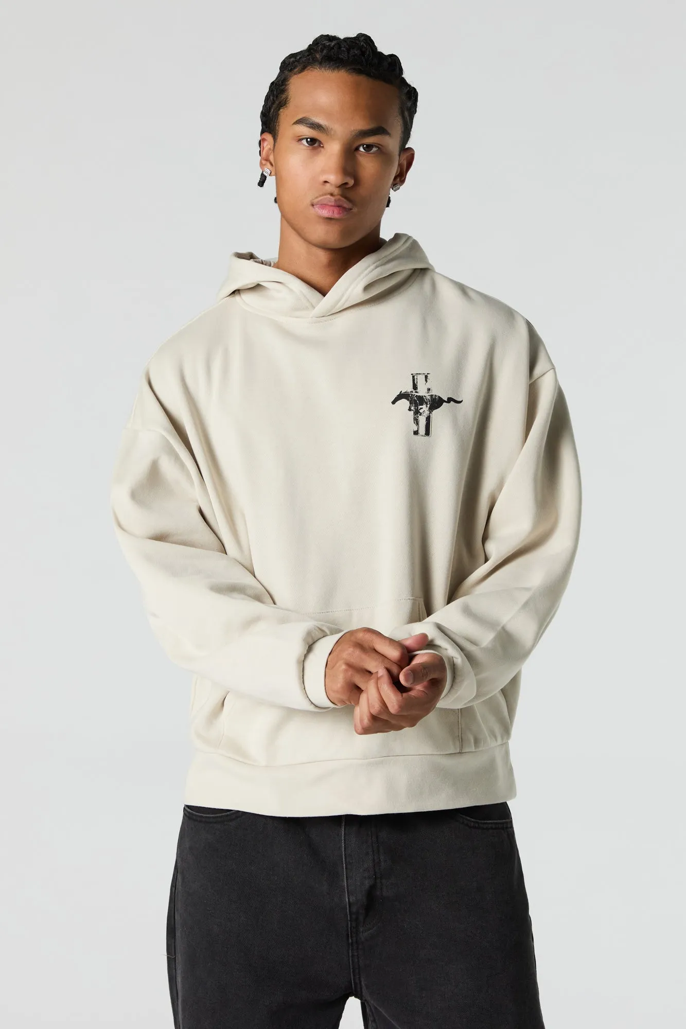 Ford Mustang Graphic Fleece Hoodie sold by Urban Planet product image thumbnail 2