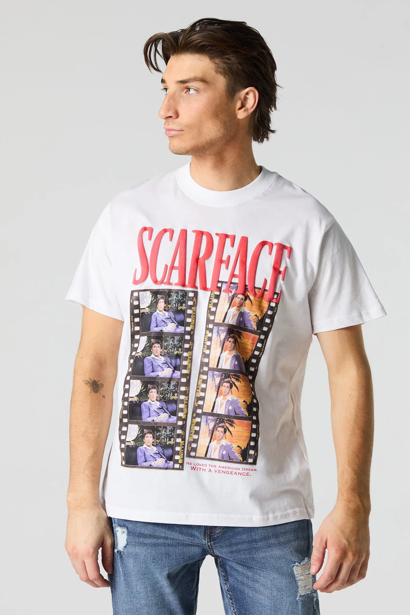 Scarface Puff Print Graphic T-Shirt sold by Urban Planet