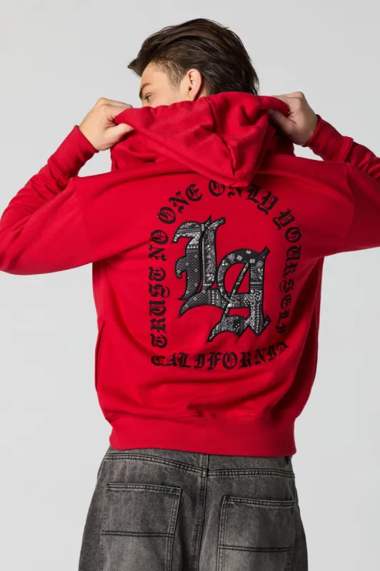 Gothic Embroidered Graphic Fleece Jacket sold by Urban Planet