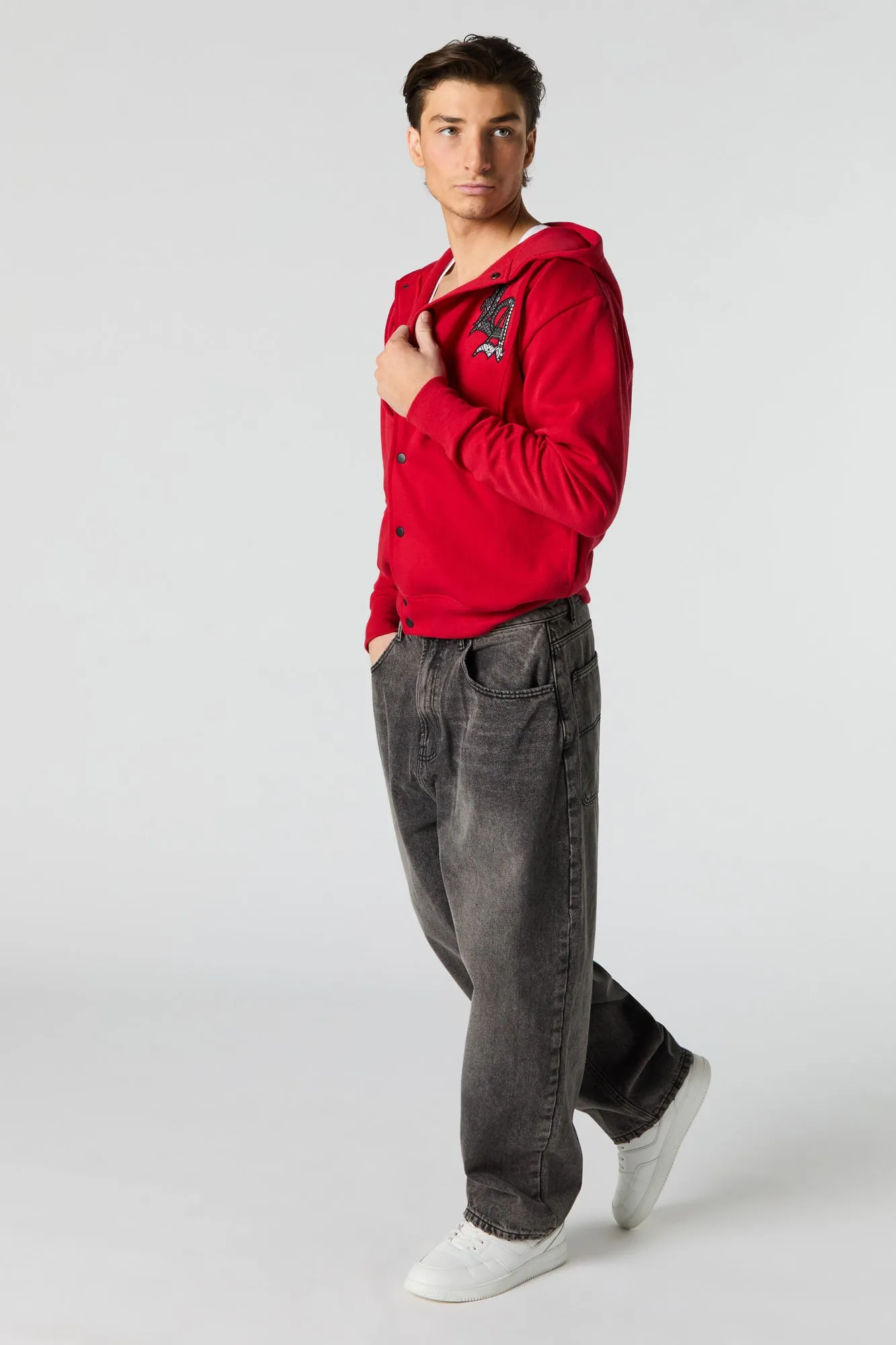 Blouson en molleton avec motif brodé Gothic sold by Urban Planet product image thumbnail 3