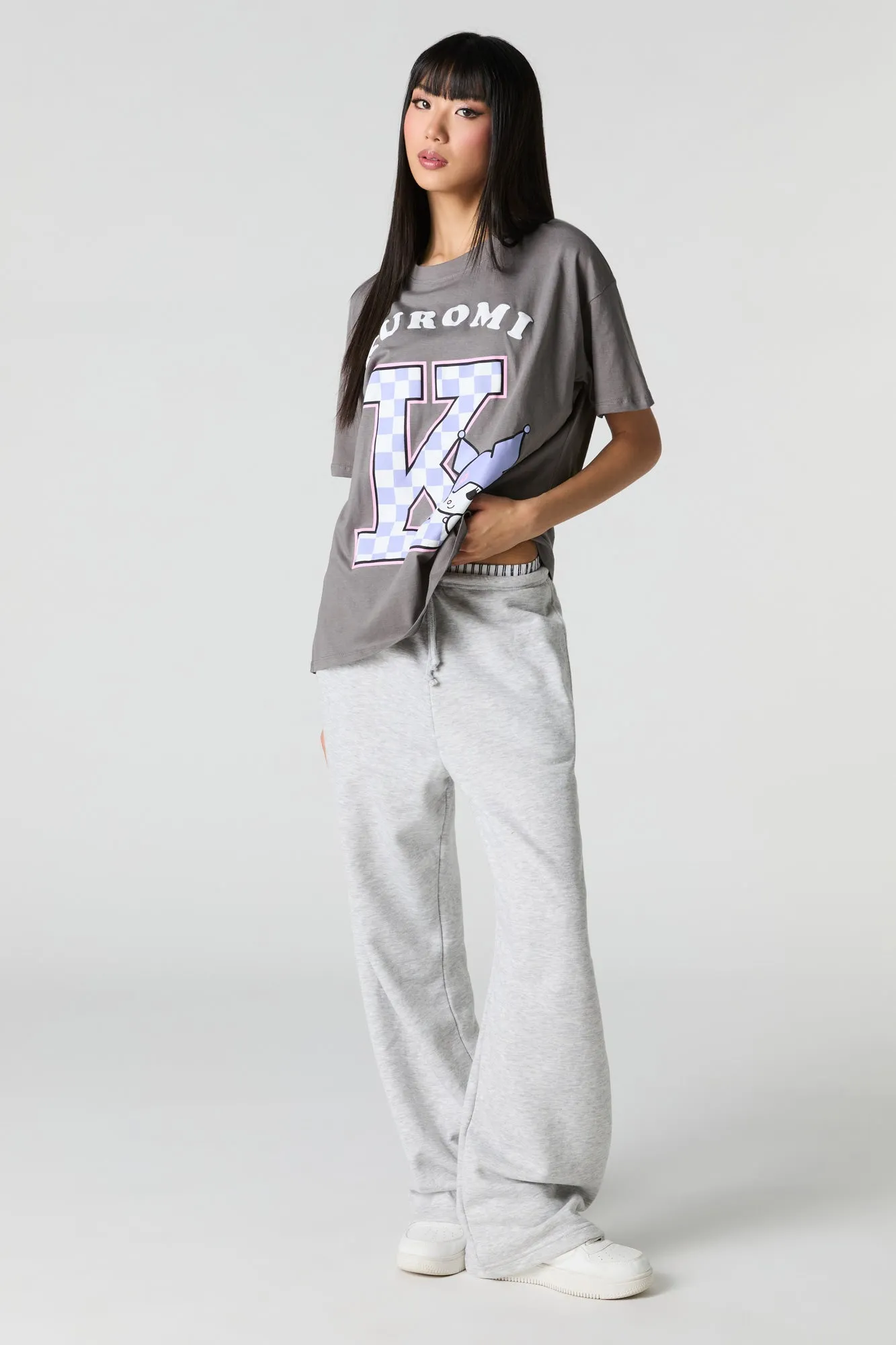 T-shirt coupe garçonne à imprimé matelassé Kuromi sold by Urban Planet product image thumbnail 3