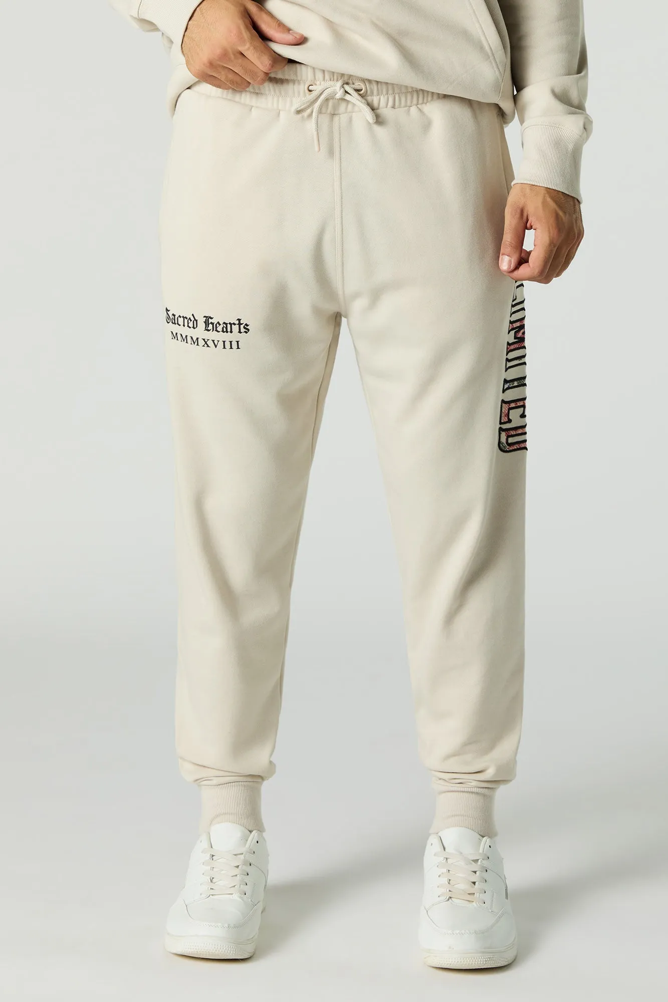Limited Twill Embroidered Fleece Jogger sold by Urban Planet
