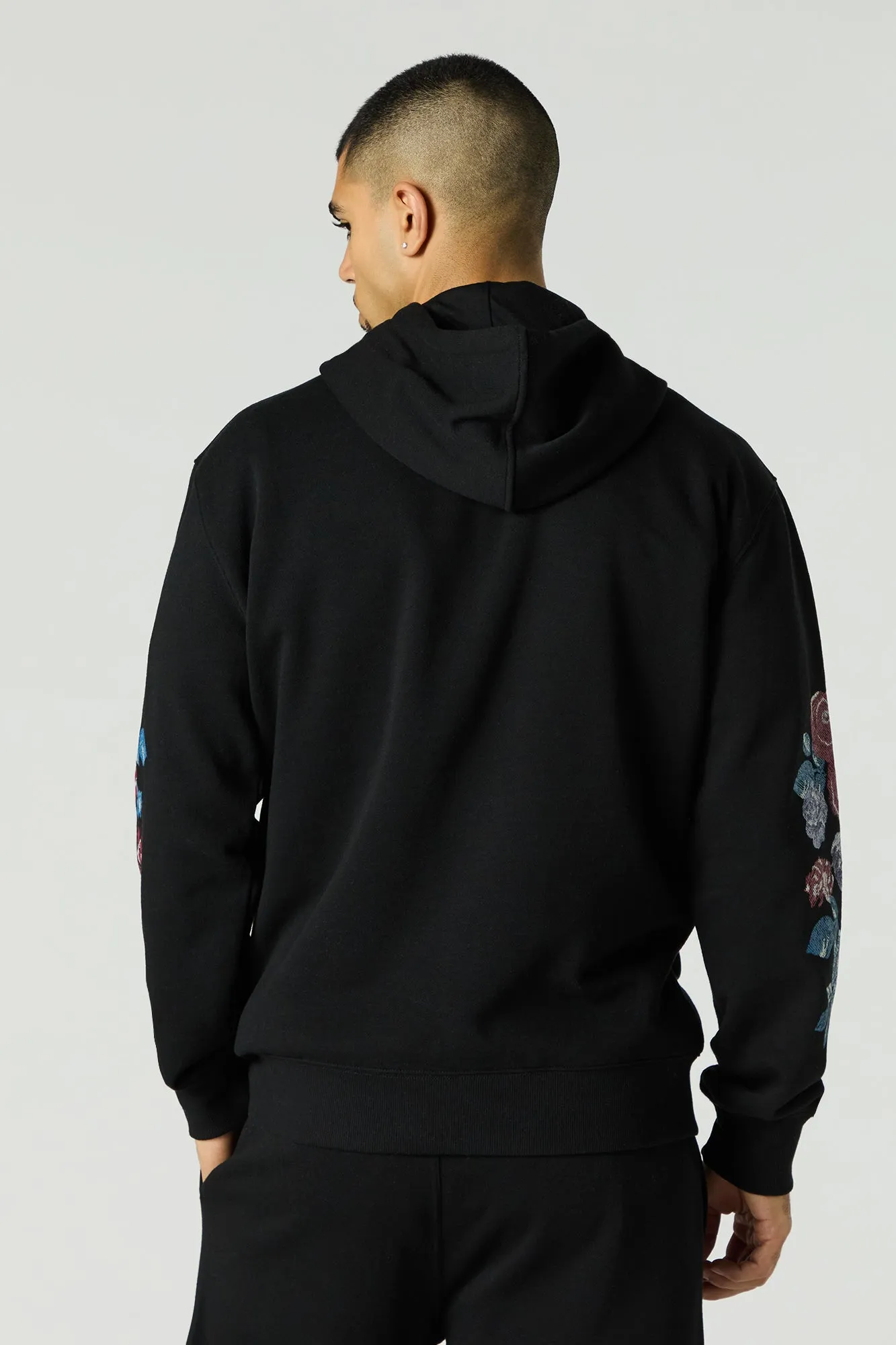 Floral B Embroidered Fleece Hoodie sold by Urban Planet product image thumbnail 2