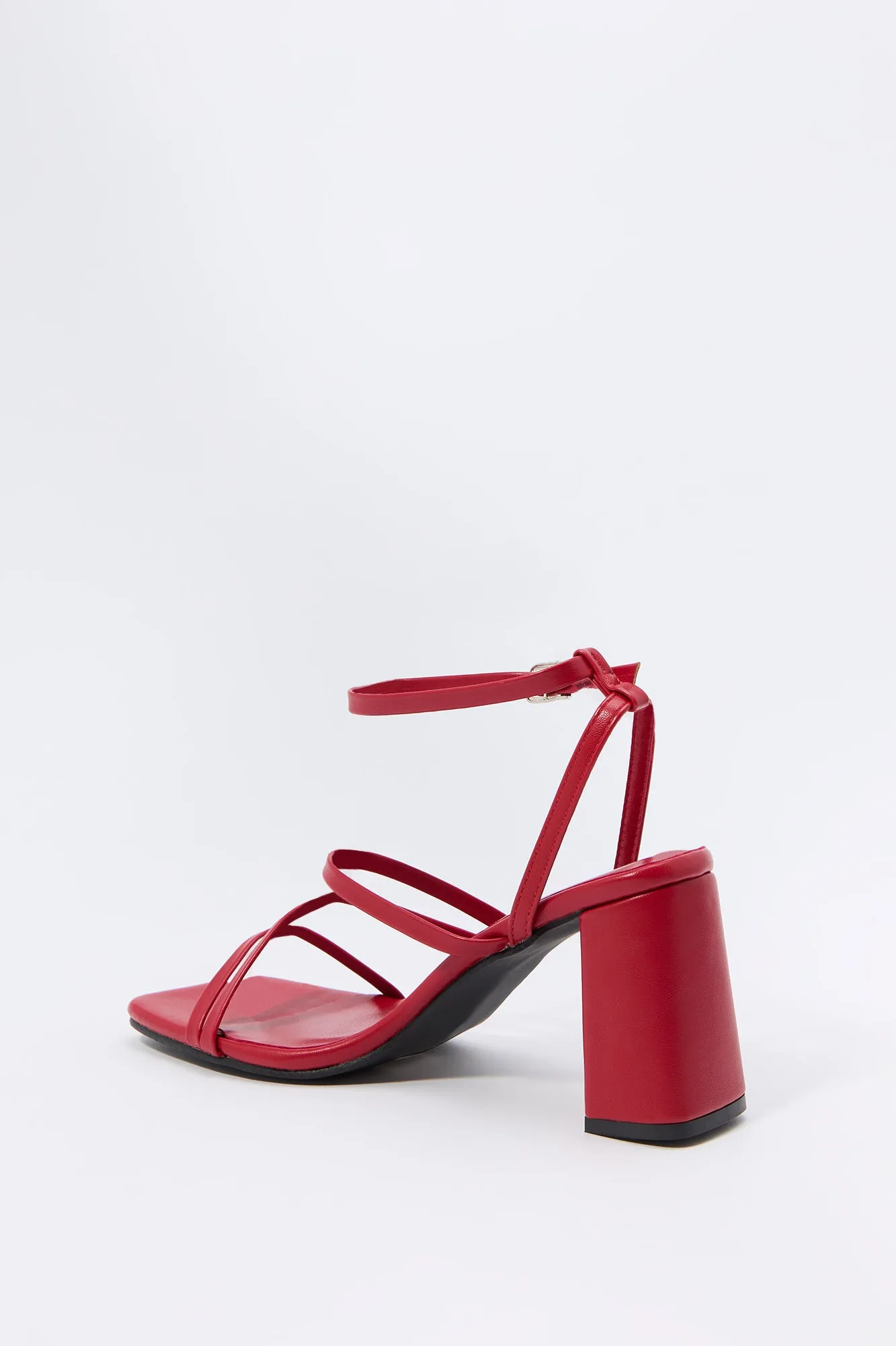 Escarpins à bout ouvert en similicuir avec brides sold by Urban Planet product image thumbnail 3