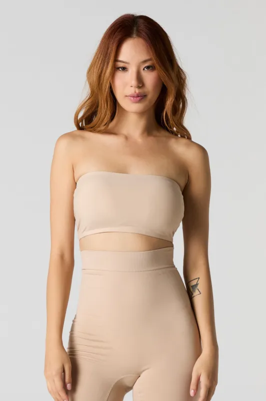 Seamless No Show Bandeau with Built-In Bra Cups made by Stitches