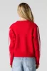 Striped Sleeve Jacquard Knit Sweater sold by Urban Planet