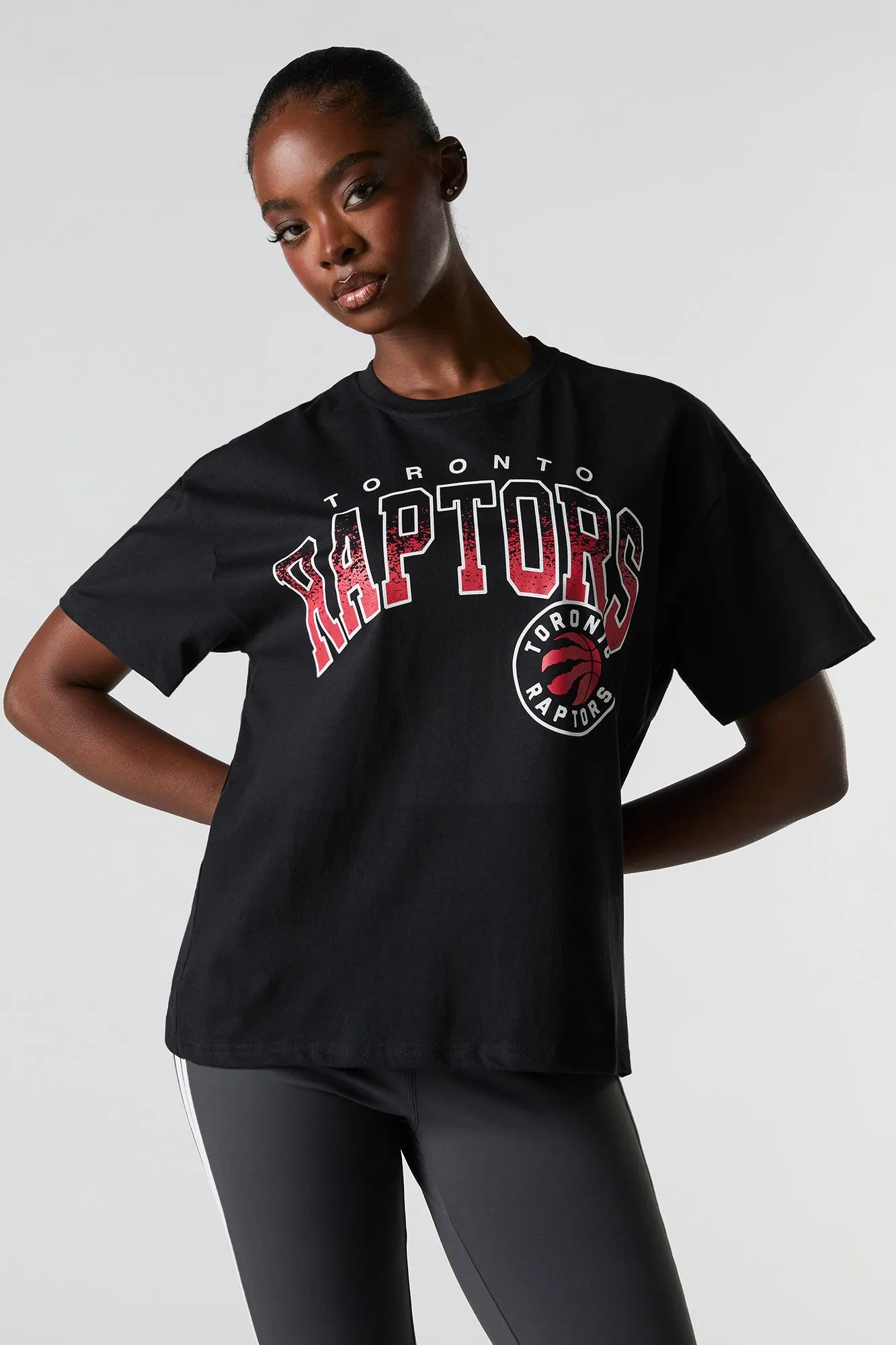 T-shirt de coupe garçonne à imprimé Toronto Raptors sold by Urban Planet