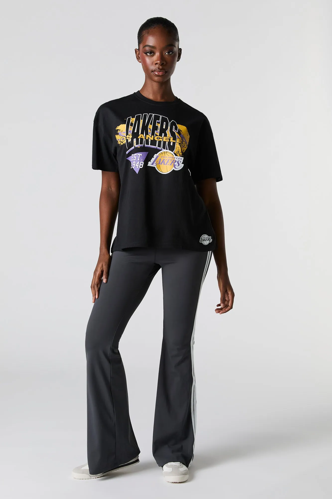 T-shirt de coupe garçonne à imprimé LA Lakers sold by Urban Planet product image thumbnail 3