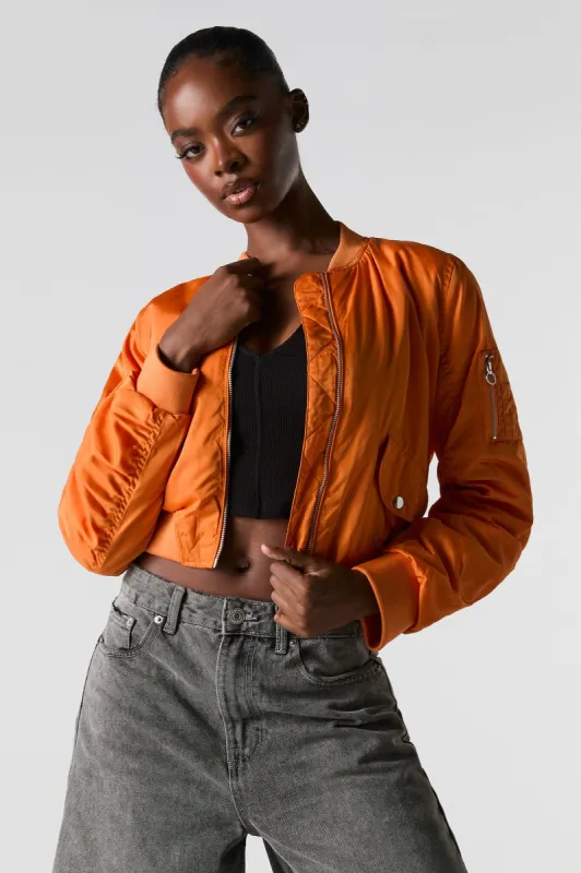 Cropped Bomber Jacket sold by Urban Planet