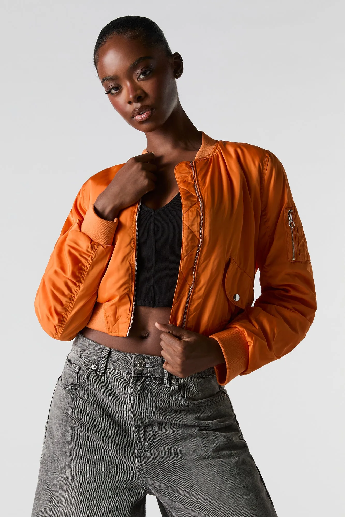 Blouson aviateur court sold by Urban Planet