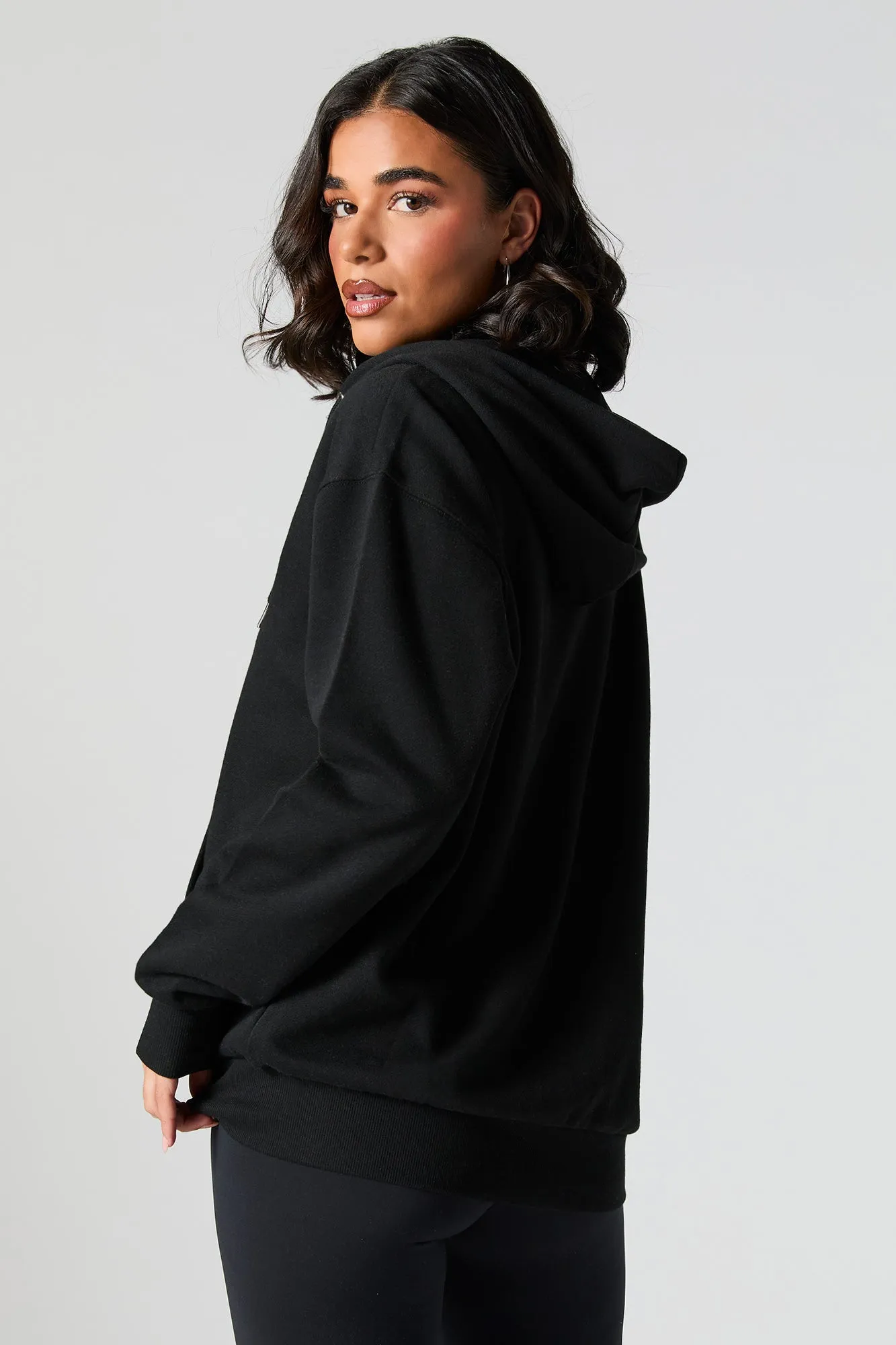 Graphic Zip-Up Fleece Hoodie sold by Urban Planet product image thumbnail 5