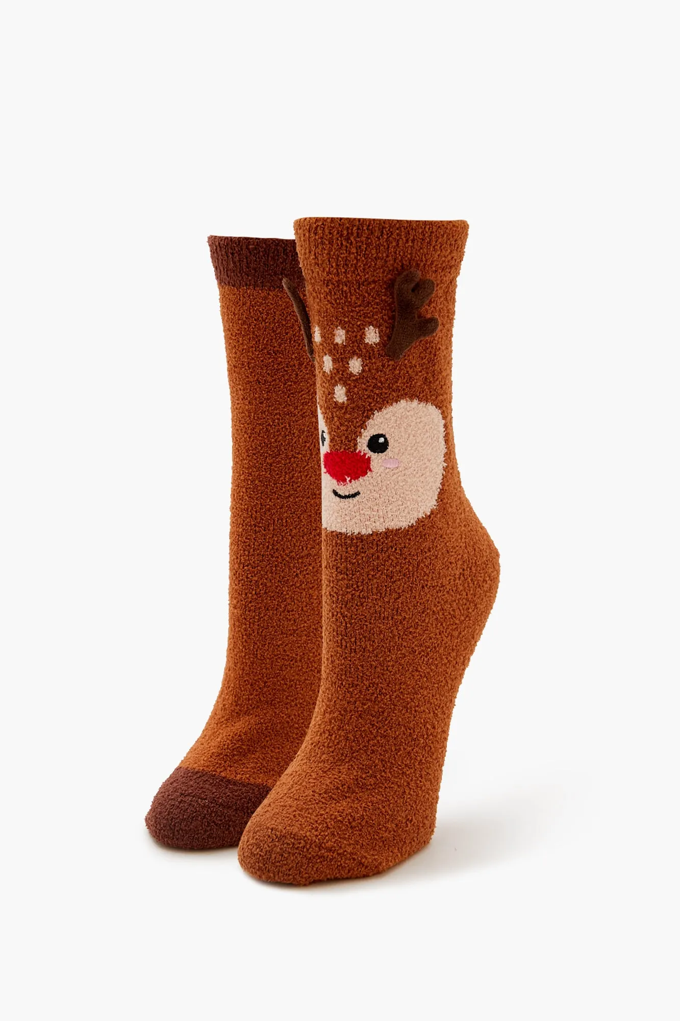 Reindeer Plush Crew Socks (2 Pack) sold by Urban Planet