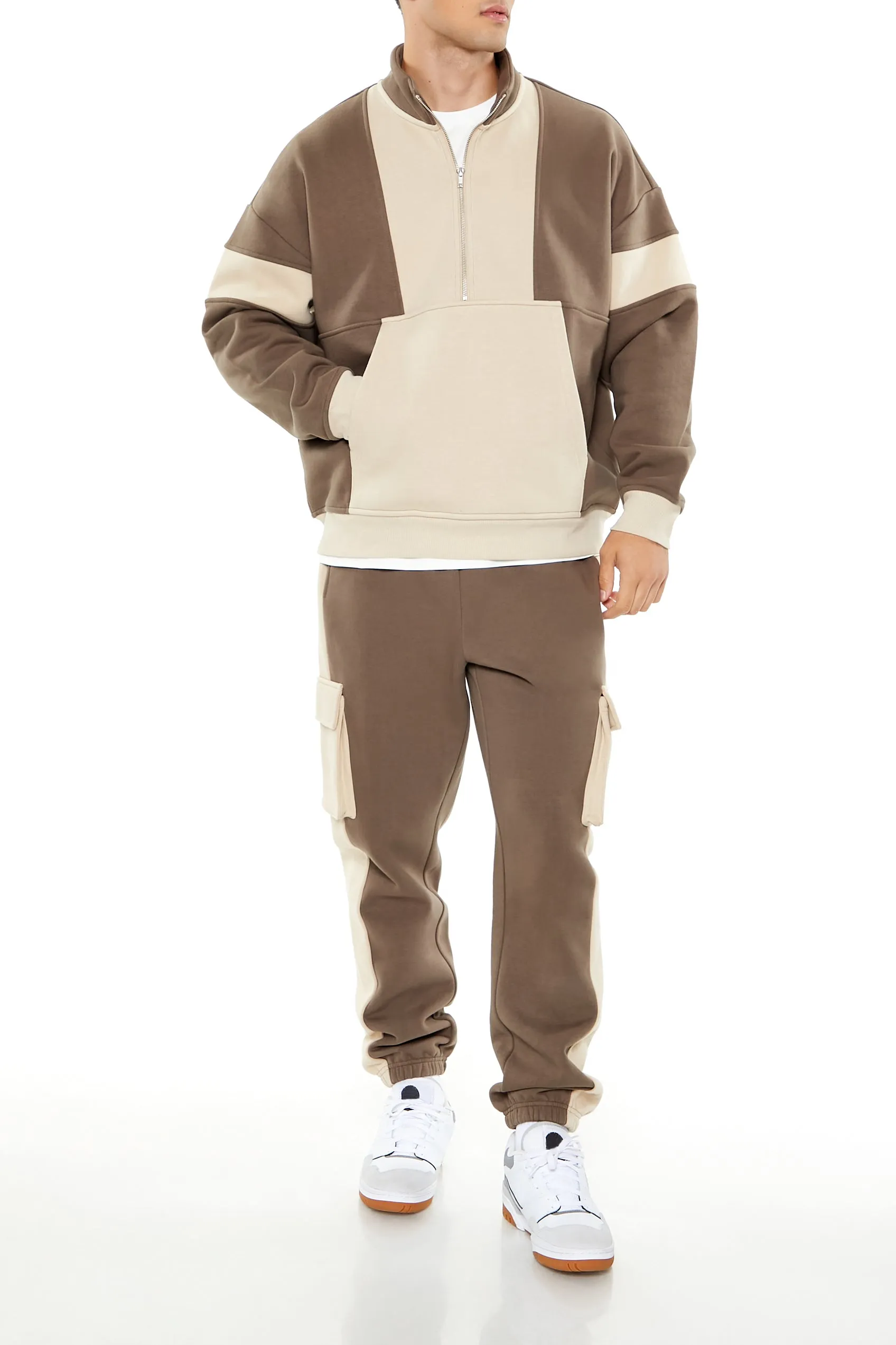 Fleece Colourblock Cargo Jogger sold by Urban Planet product image thumbnail 2