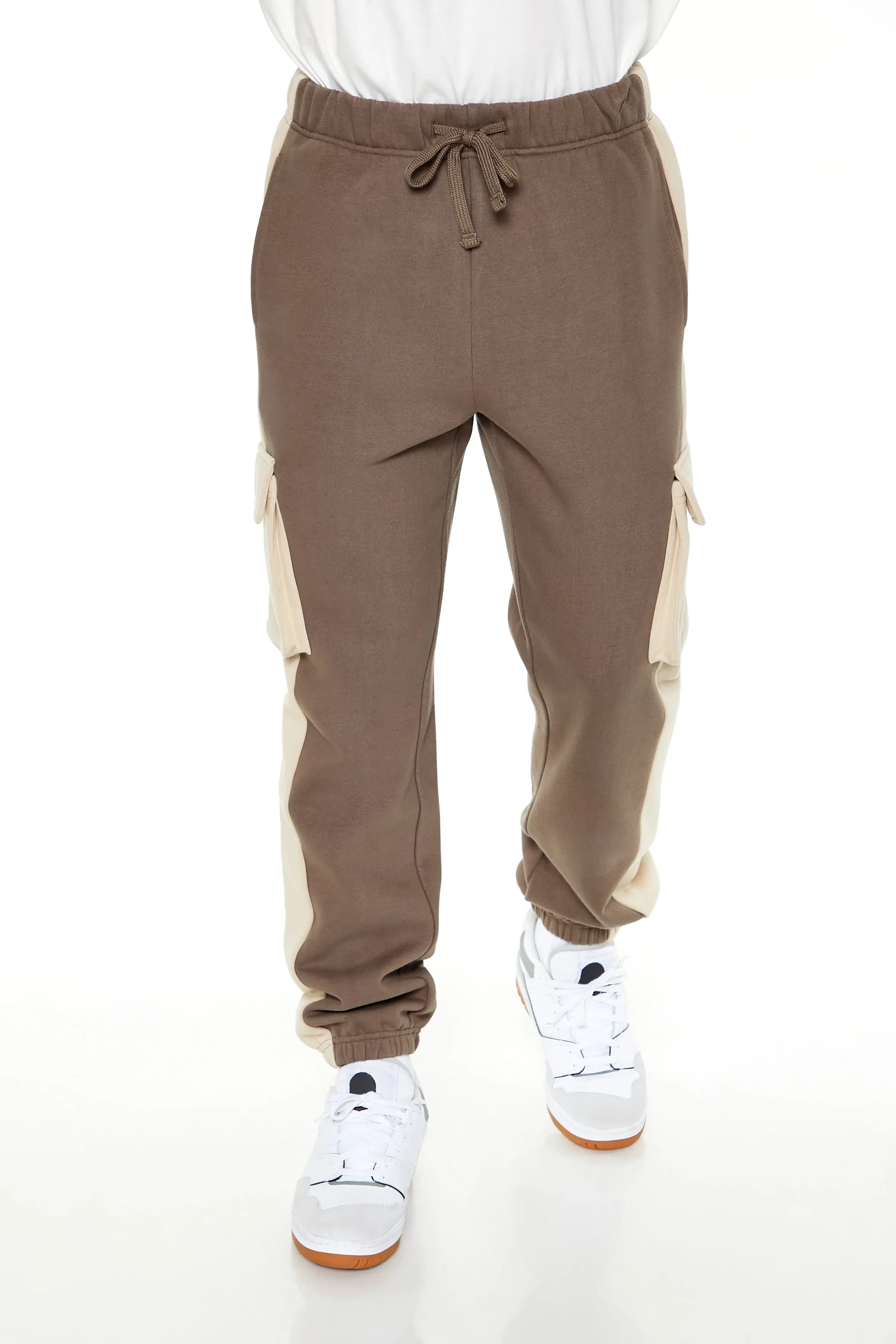 Fleece Colourblock Cargo Jogger sold by Urban Planet