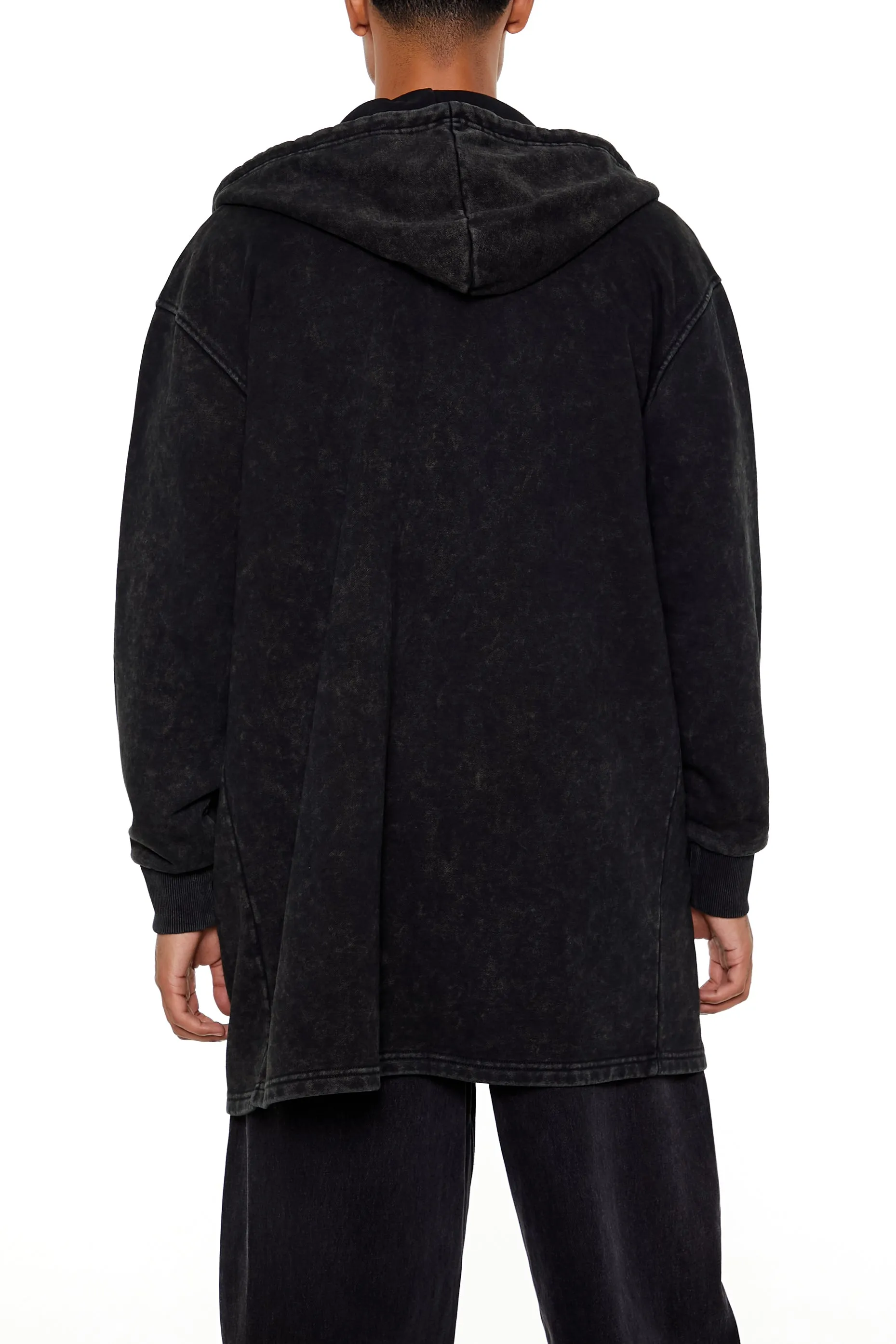 Washed Open-Front Longline Hoodie sold by Urban Planet product image thumbnail 2
