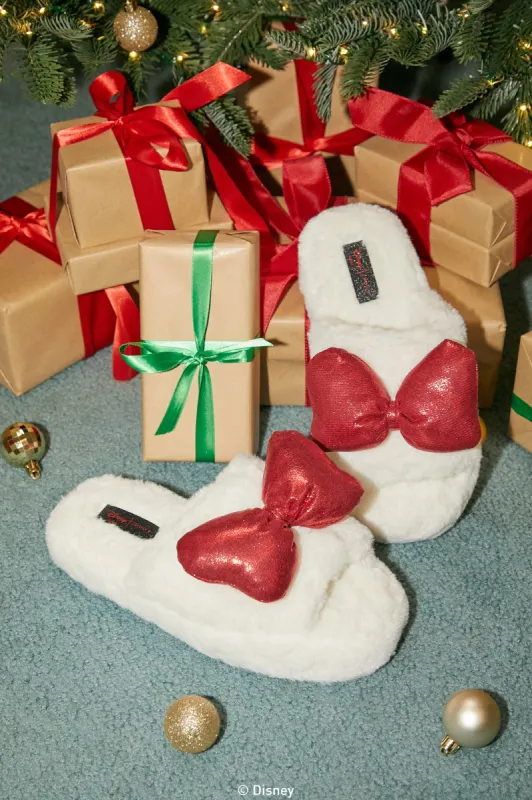Sparkle Bow Plush Slipper sold by Urban Planet