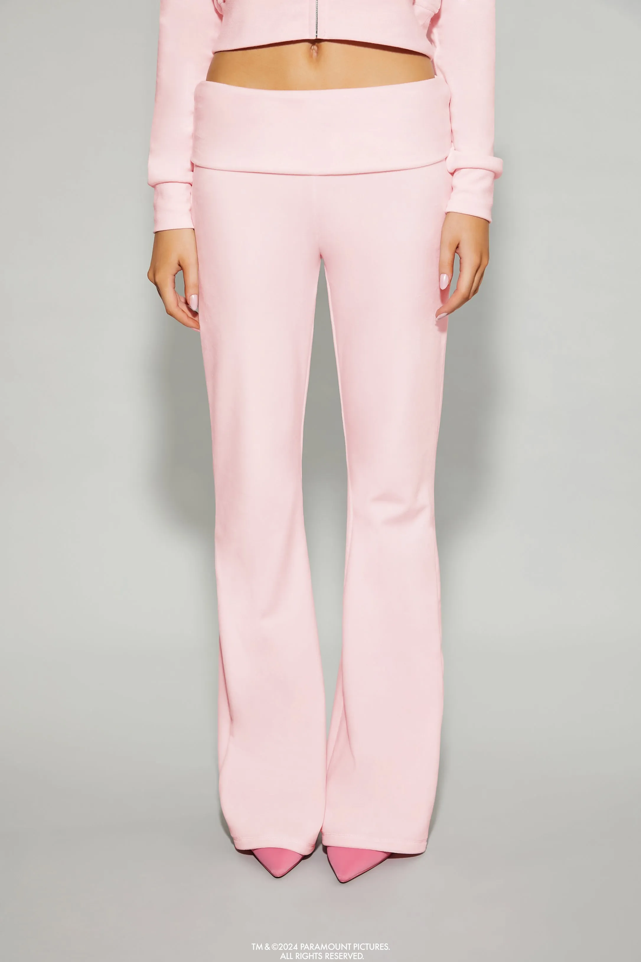 Pantalon à jambe évasée en velours à imprimé Mean Girls sold by Urban Planet product image thumbnail 2