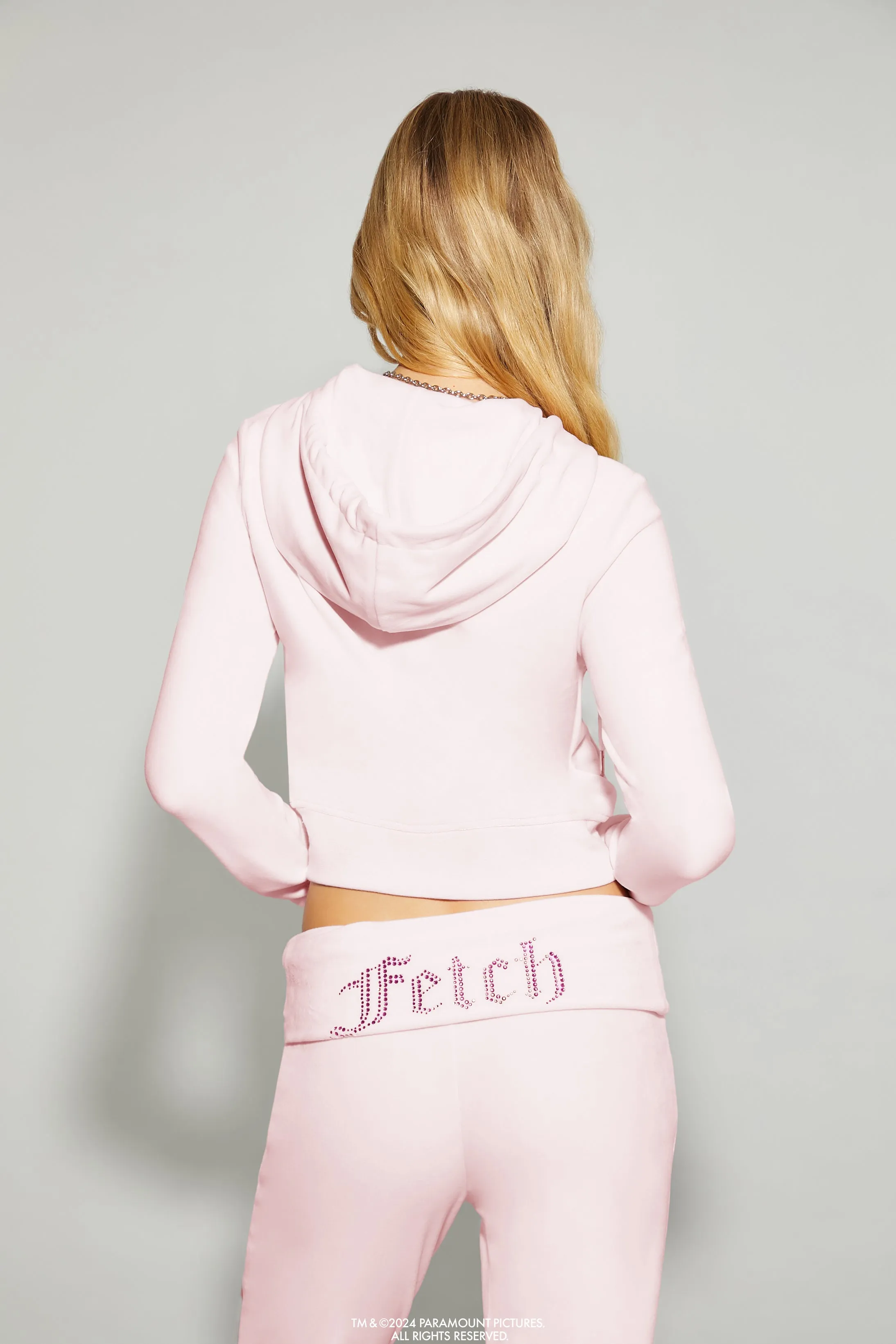 Haut à capuchon en velours à imprimé Mean Girls avec fermeture à glissière sold by Urban Planet product image thumbnail 2