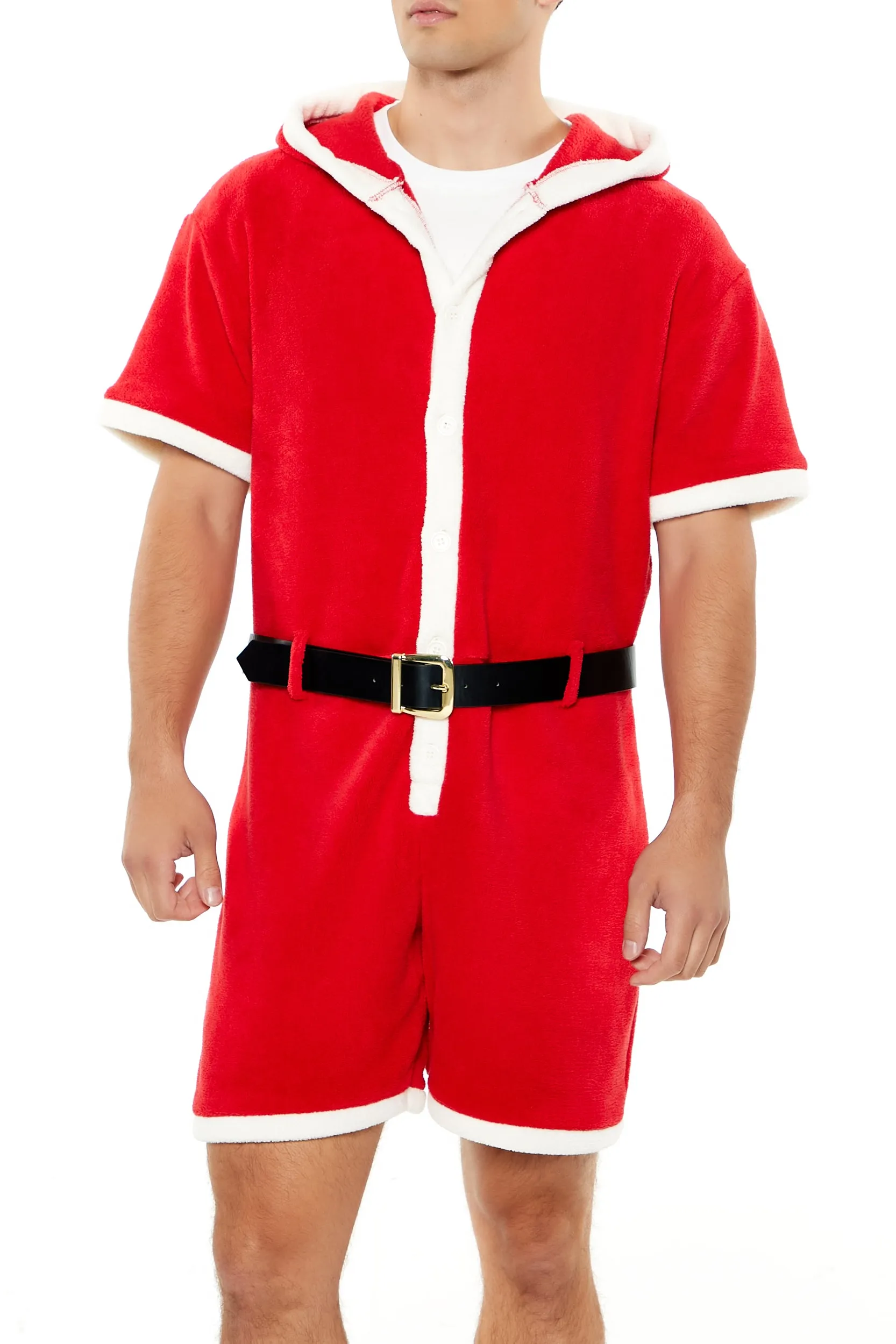 Santa Hooded Pajama Romper sold by Urban Planet product image thumbnail 3