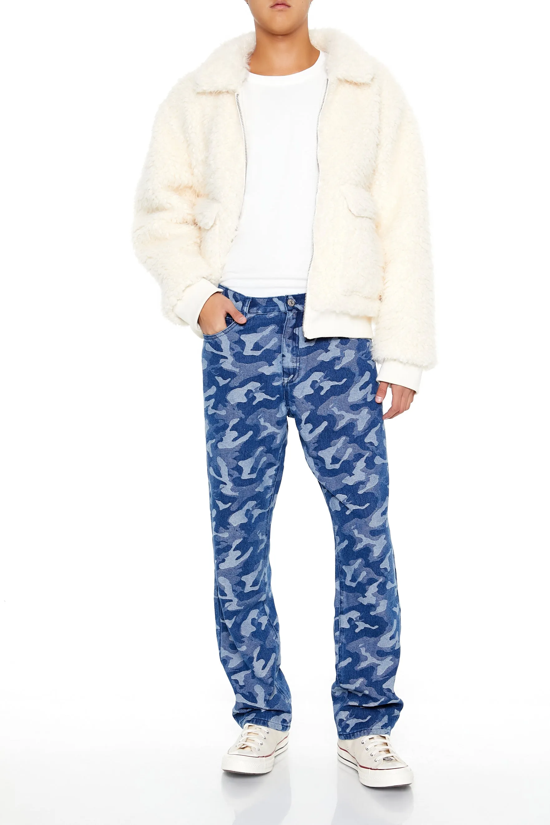 Camo Mid Rise Straight Leg Jean sold by Urban Planet product image thumbnail 2