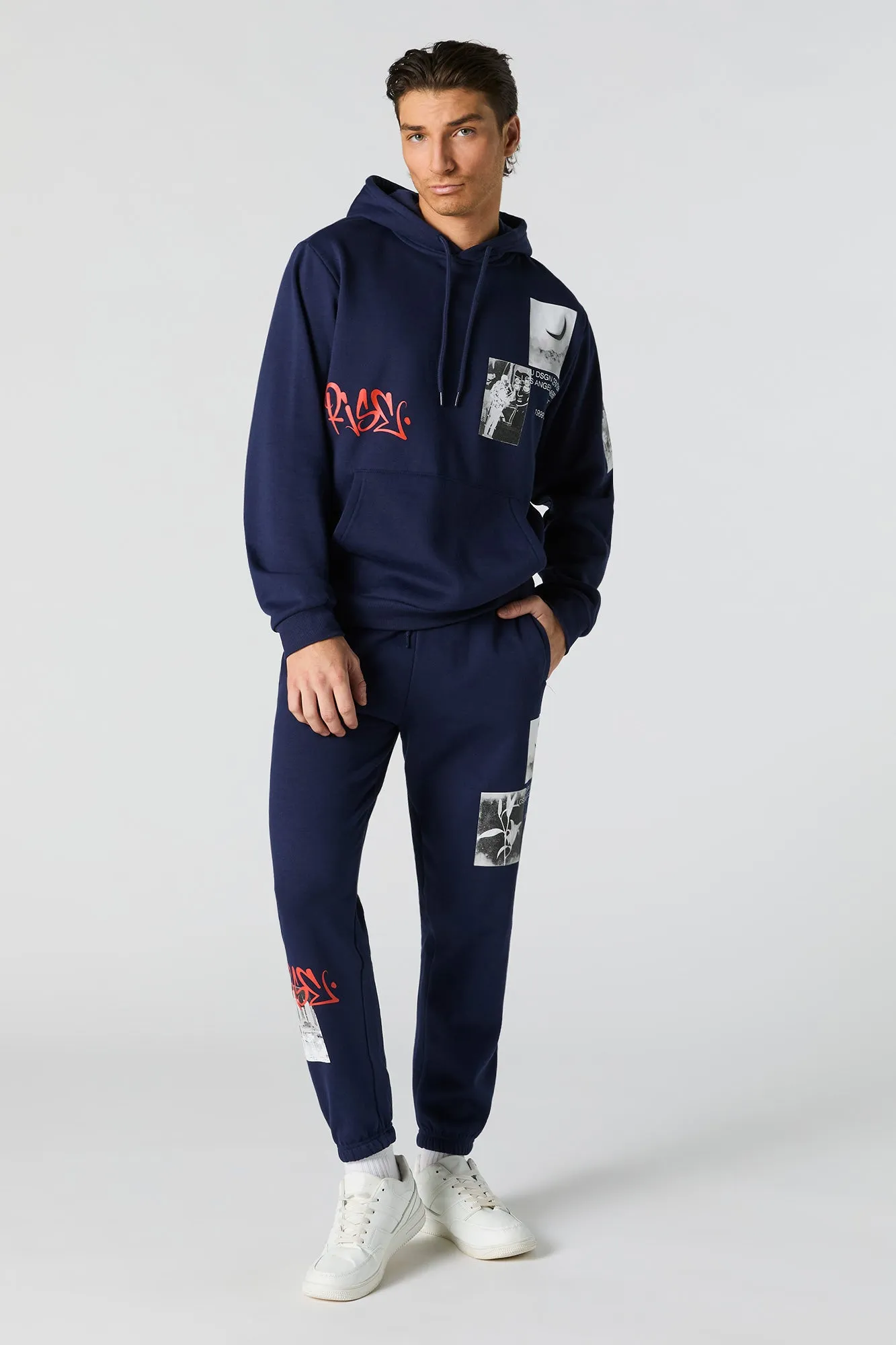 Haut à capuchon en molleton à imprimé A en graffitis sold by Urban Planet product image thumbnail 3