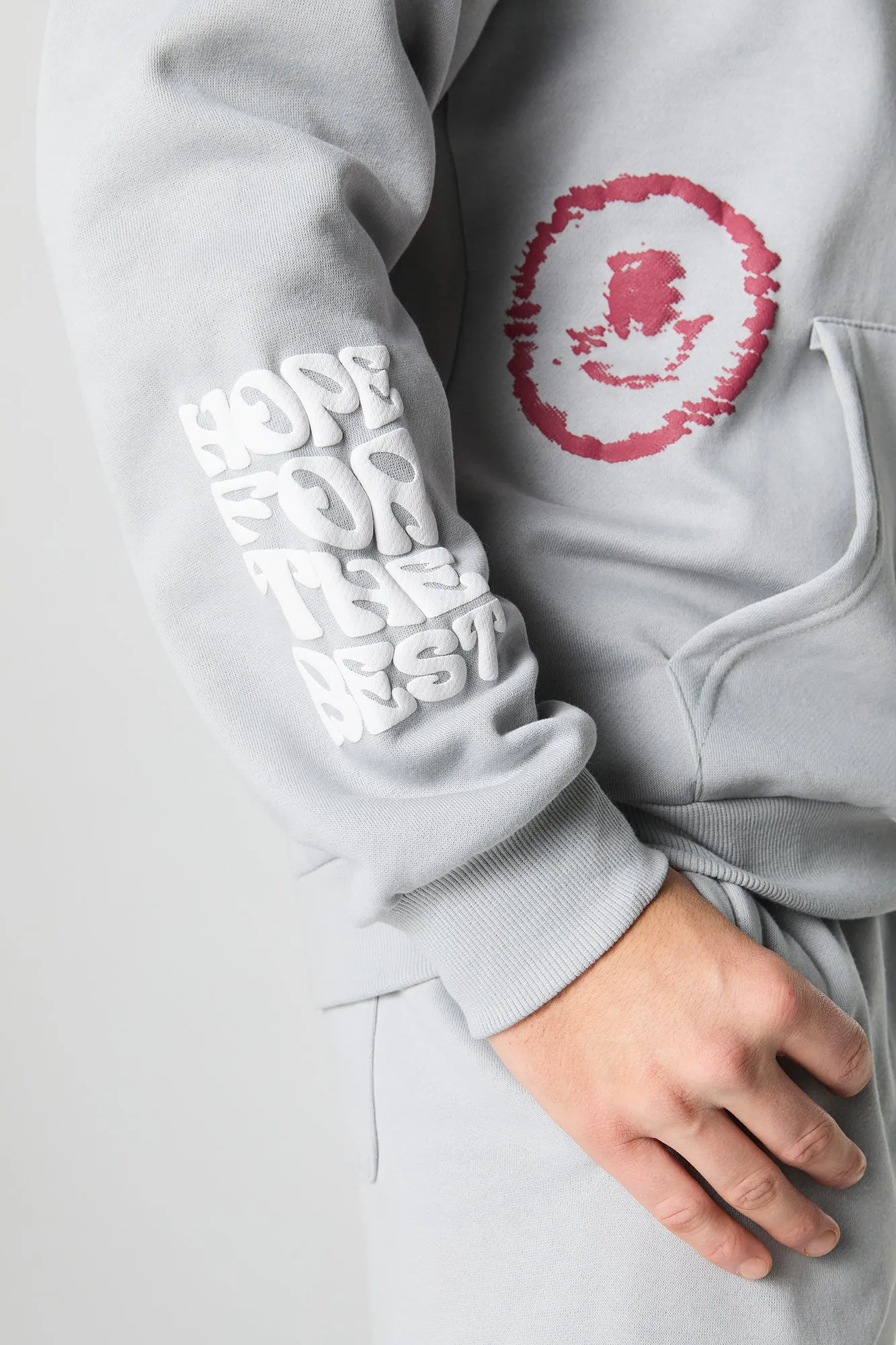 Hope for Best Puff Print Fleece Hoodie sold by Urban Planet product image thumbnail 4