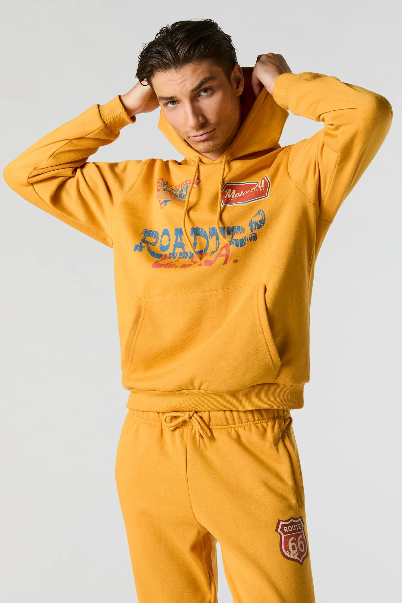 Route 66 Graphic Fleece Hoodie sold by Urban Planet