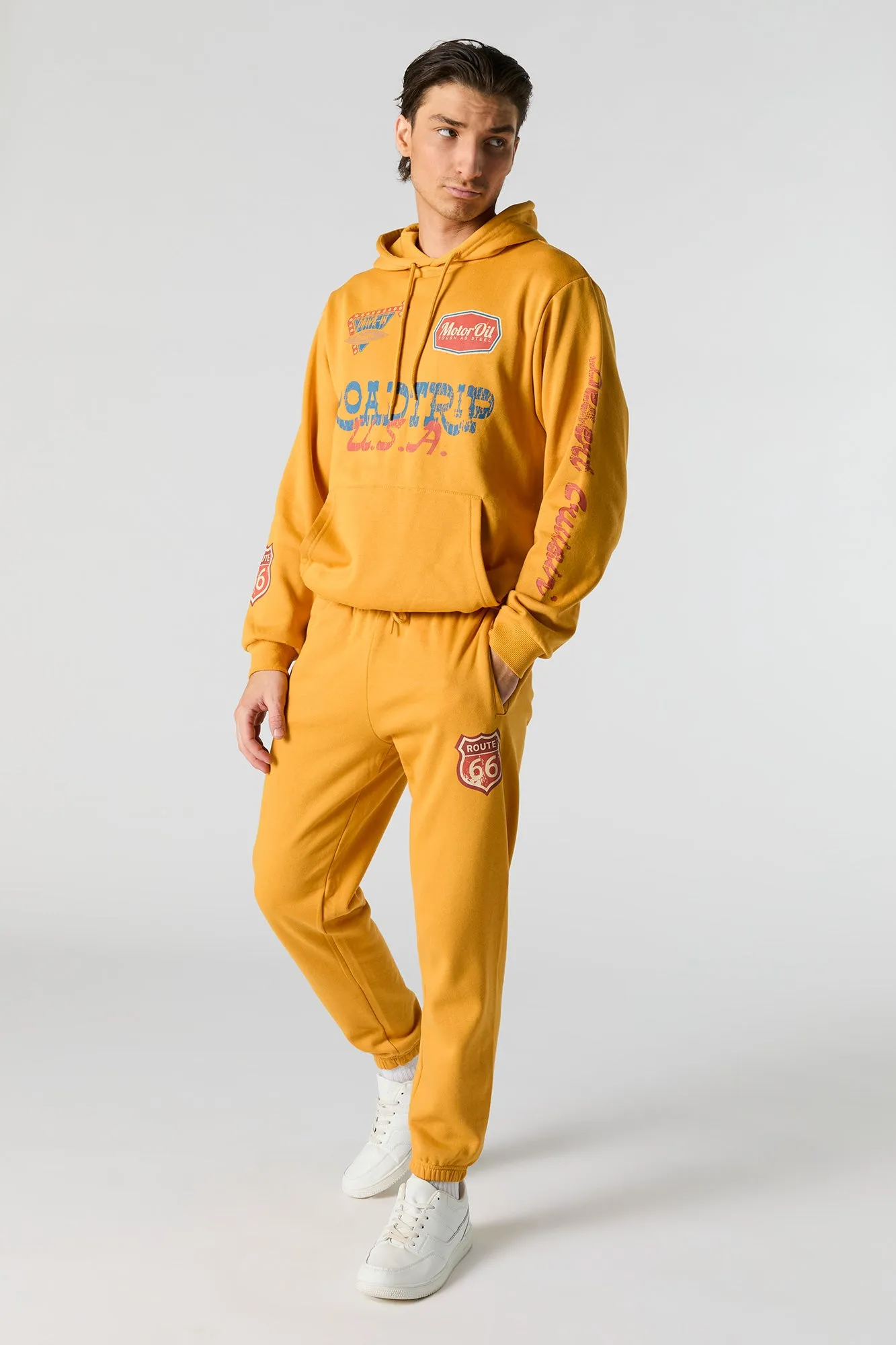 Route 66 Graphic Fleece Hoodie sold by Urban Planet product image thumbnail 3