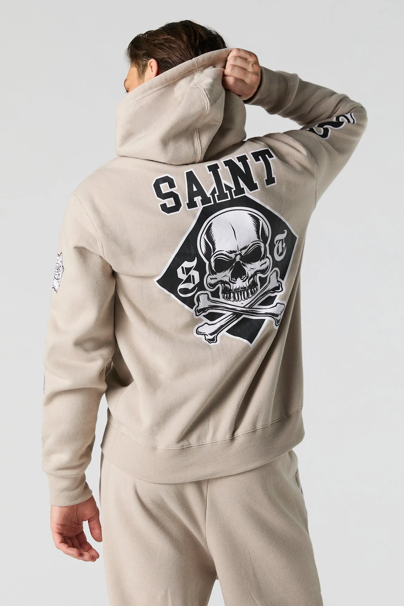 Pleasure & Pain Embroidered Fleece Hoodie sold by Urban Planet