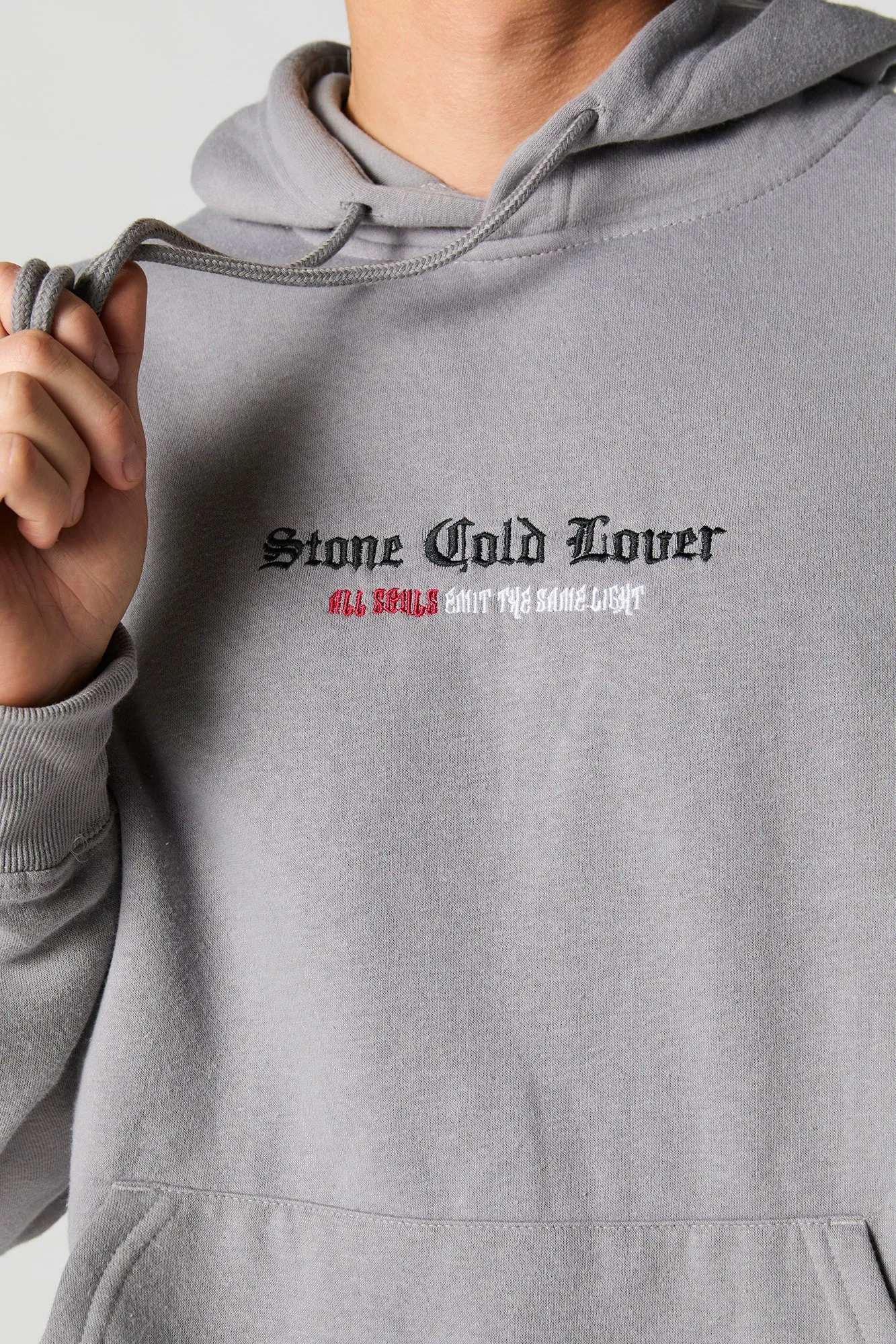 Stone Cold Lover Embroidered Fleece Hoodie sold by Urban Planet product image thumbnail 4