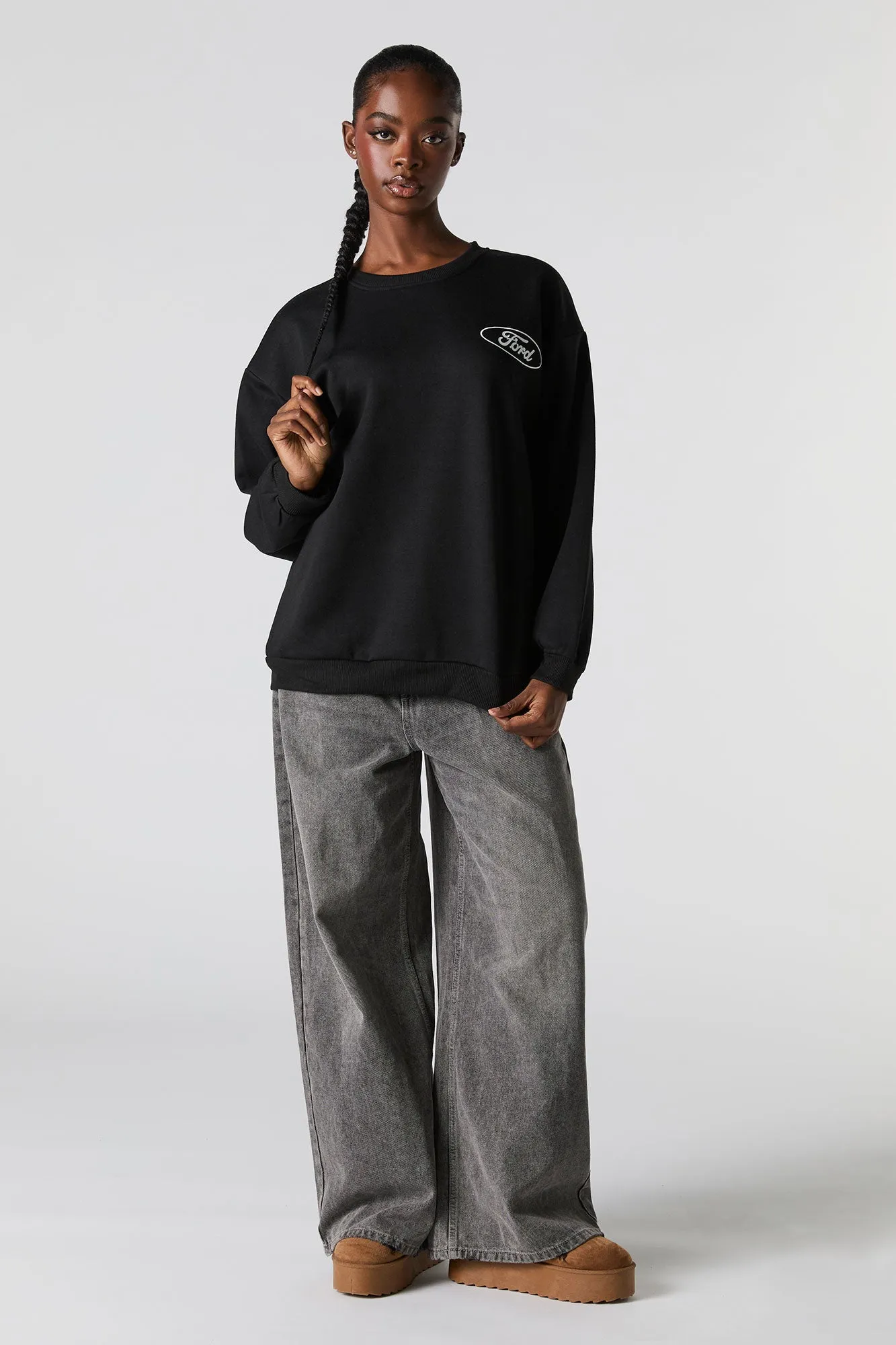 Ford Mustang Graphic Fleece Sweatshirt sold by Urban Planet product image thumbnail 3