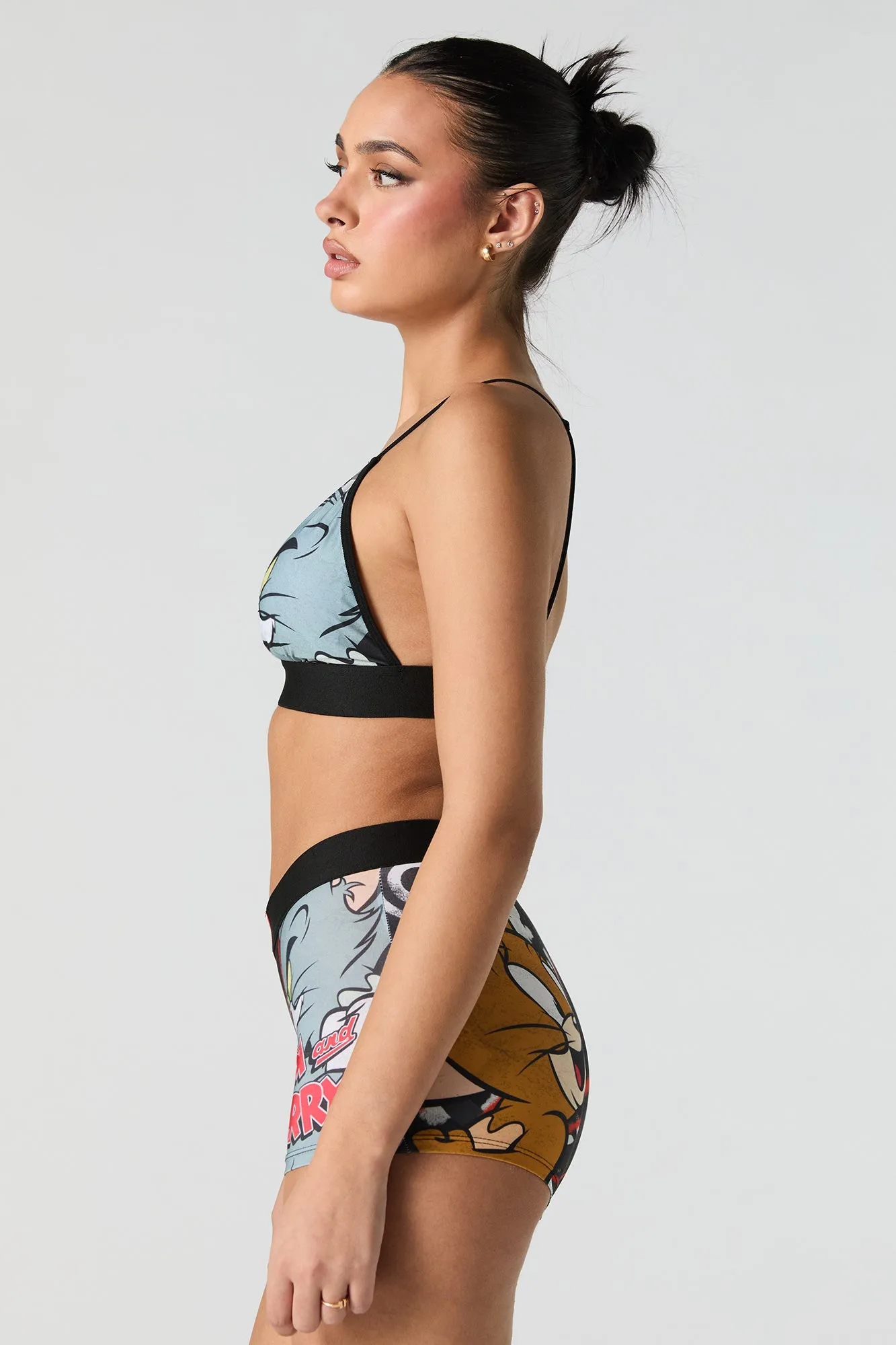 Tom & Jerry Triangle Bralette & Boy Short 2 Piece Set sold by Urban Planet product image thumbnail 2