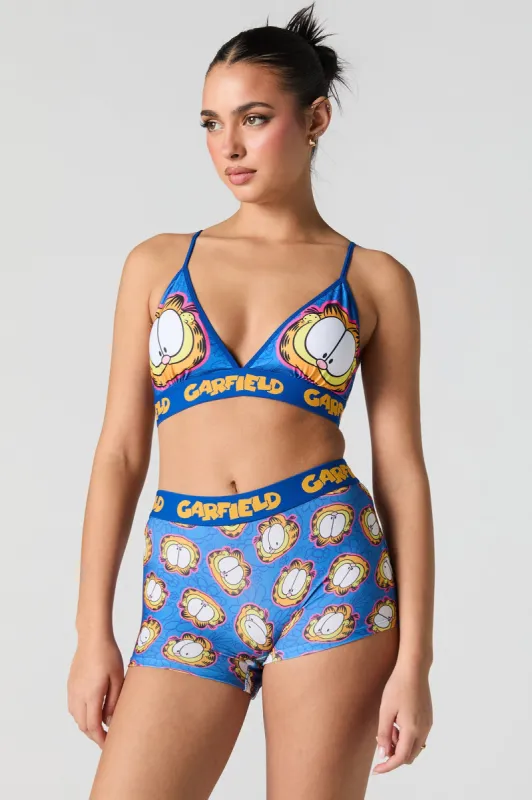 Garfield Triangle Bralette & Boy Short 2 Piece Set sold by Urban Planet